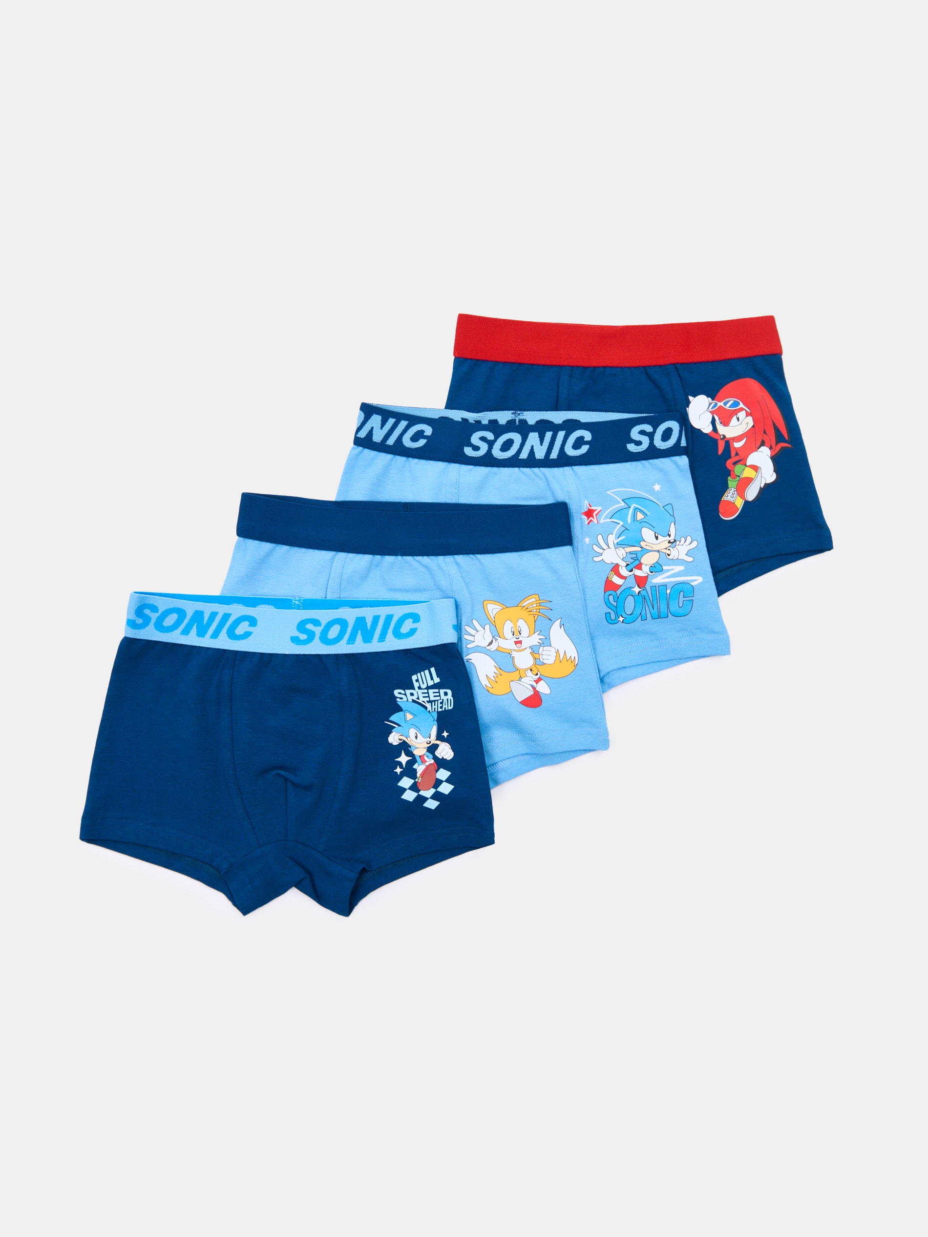 Sinsay - Bawełniane bokserki 4 pack Sonic the Hedgehog - niebieski