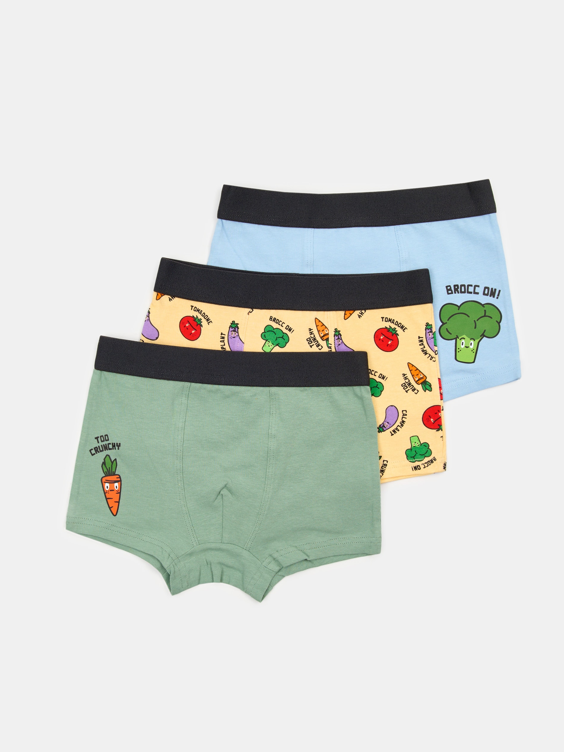 Sinsay - Bawełniane bokserki z motywem warzyw 3 pack - wielobarwny