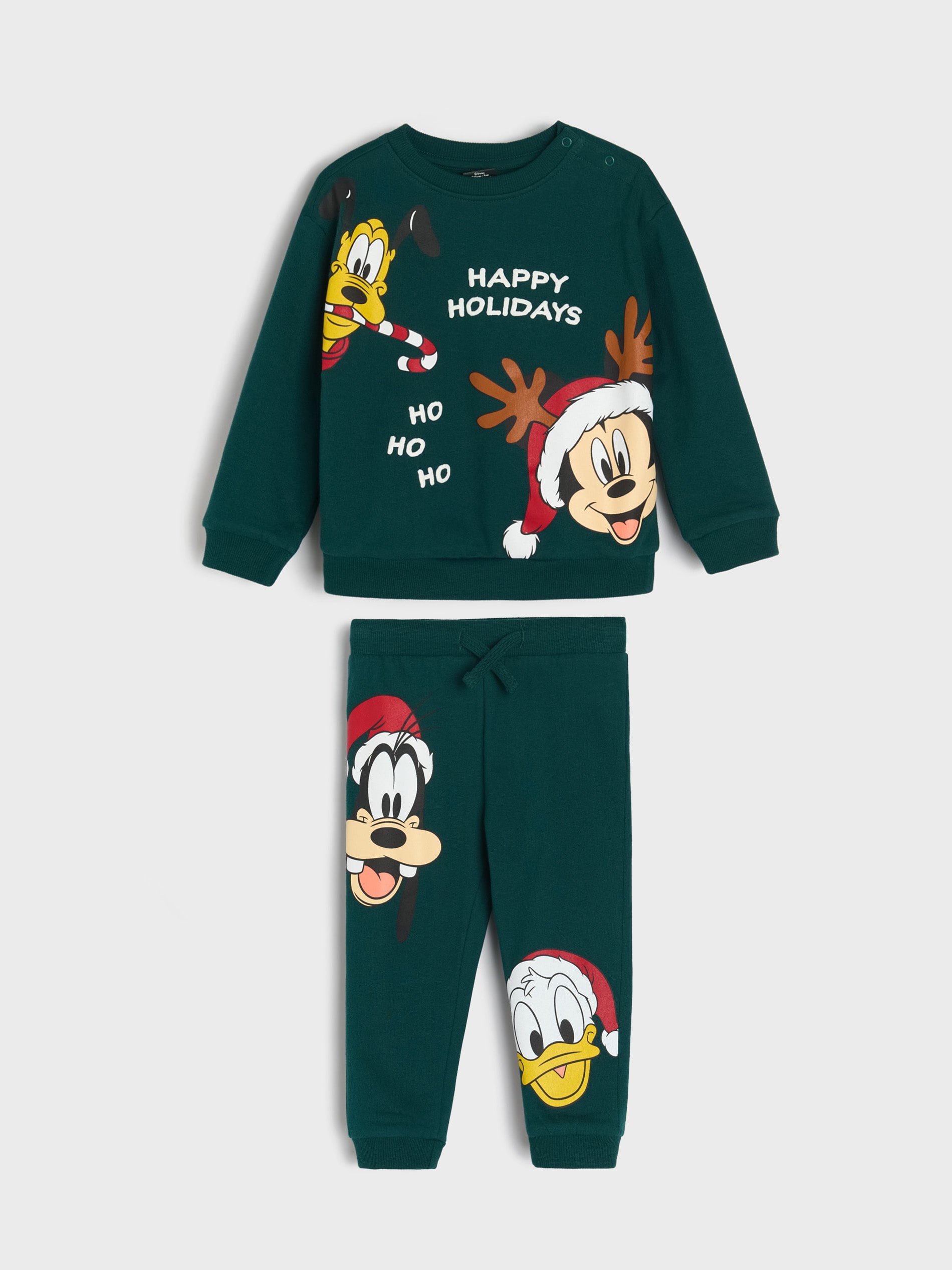 Sinsay - Komplet: bluza i spodnie Mickey Mouse - zielony