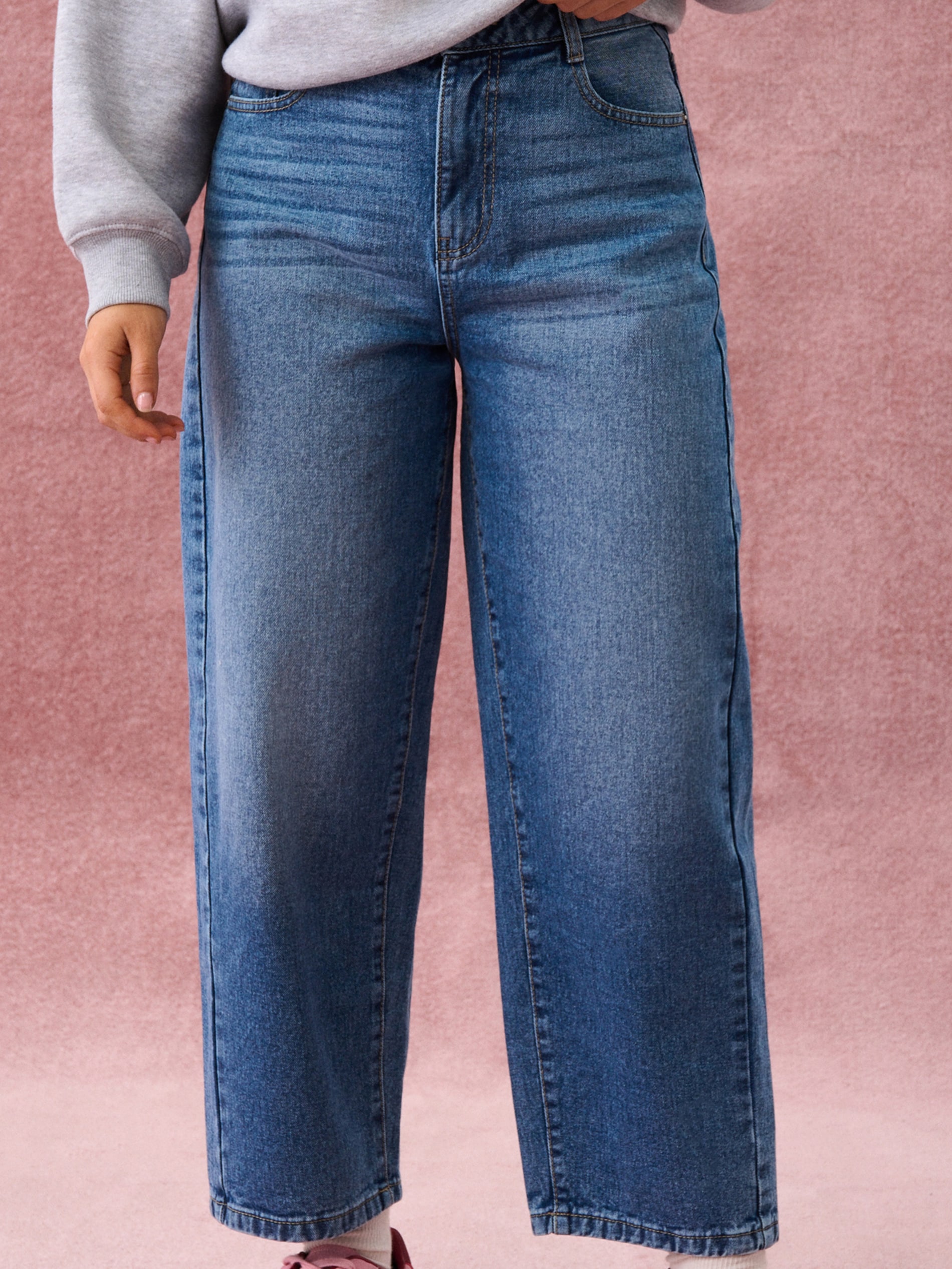 Sinsay - Τζιν παντελόνι balloon - μπλε φωτογραφία