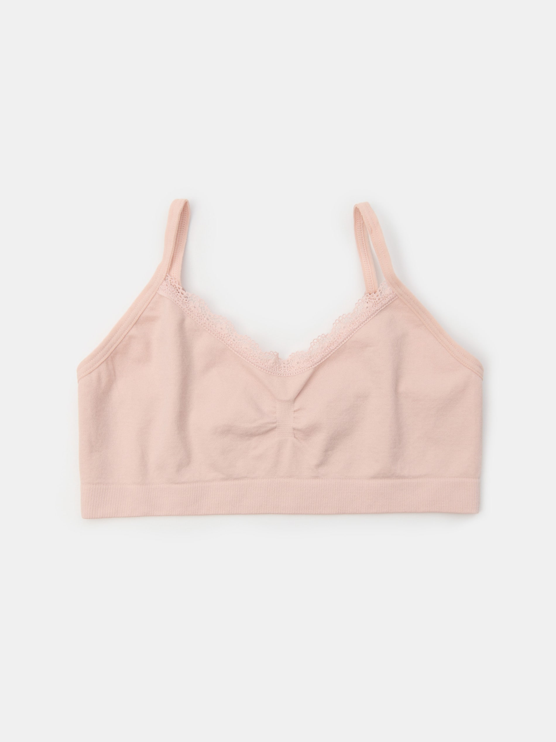 Sinsay - Biustonosz dziewczęcy z koronką - różowy