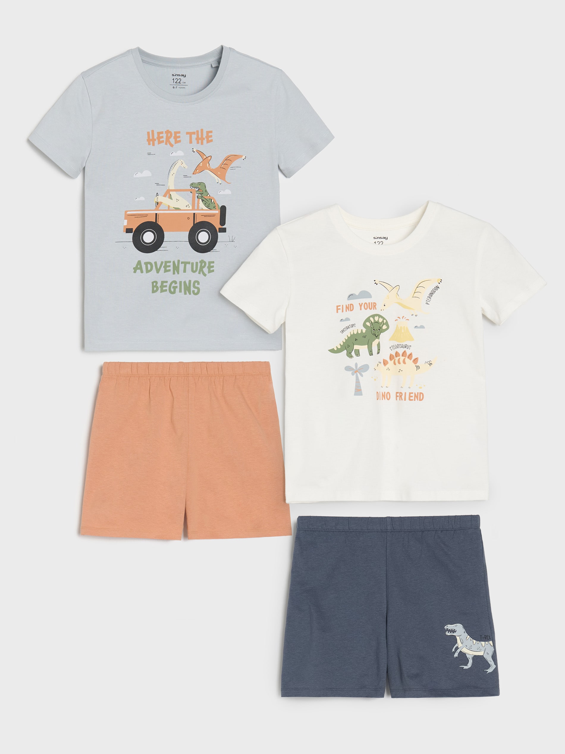 Sinsay - Piżamy dwuczęściowe 2 pack - błękitny