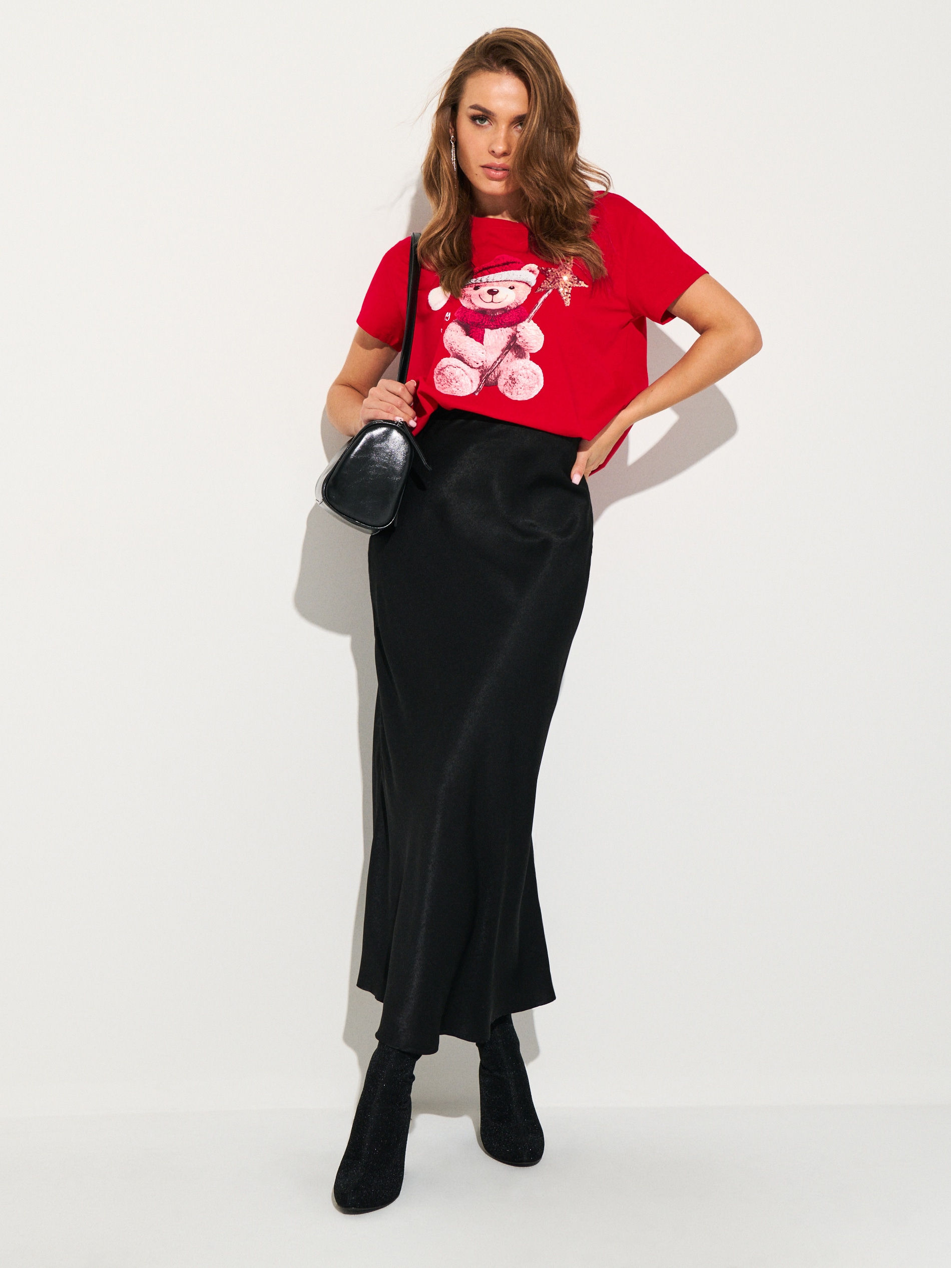 Sinsay - Βαμβακερό μπλουζάκι με στάμπα - κοκκινο φωτογραφία