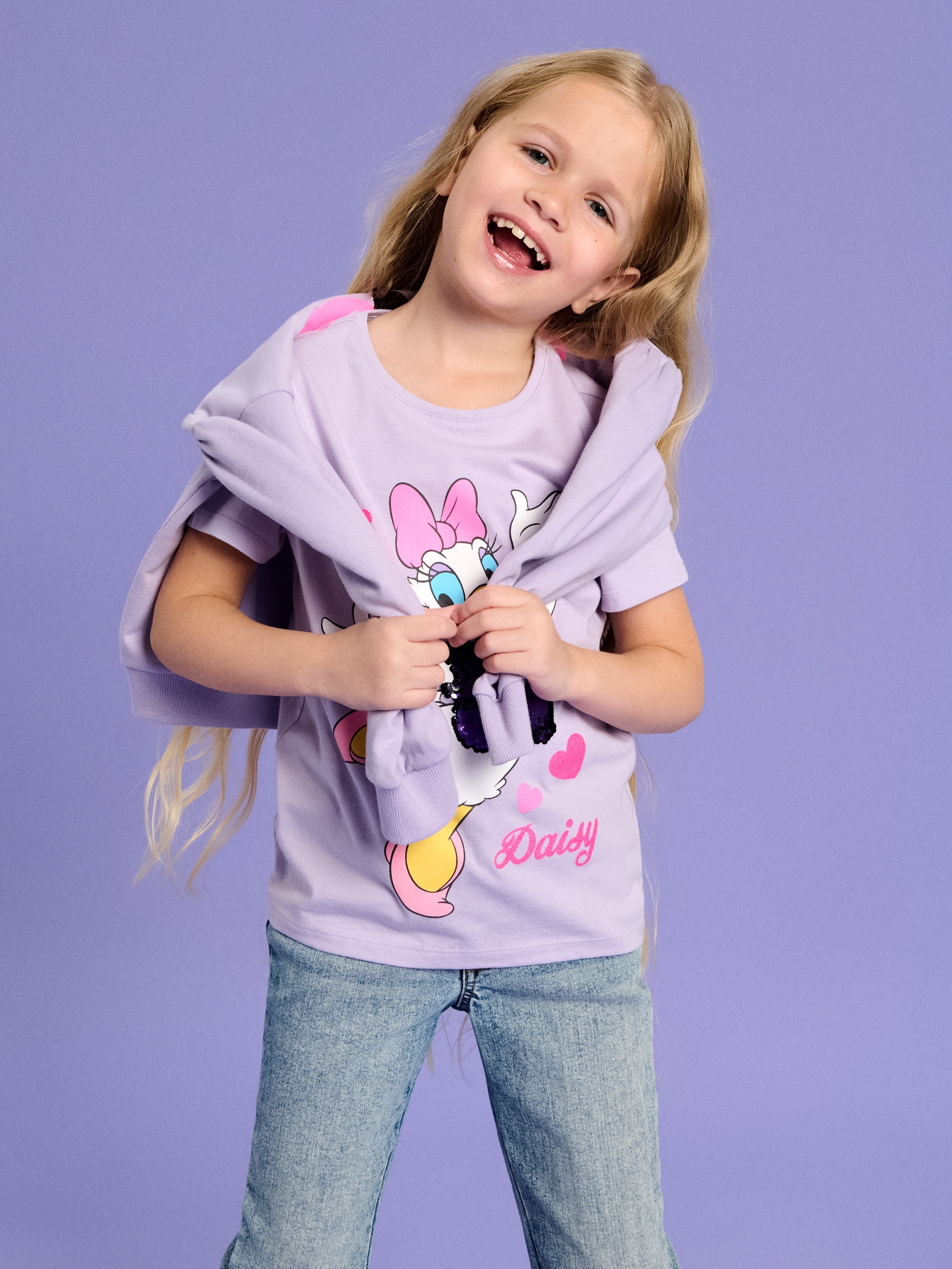 Sinsay - Bawełniana koszulka Disney - fioletowy