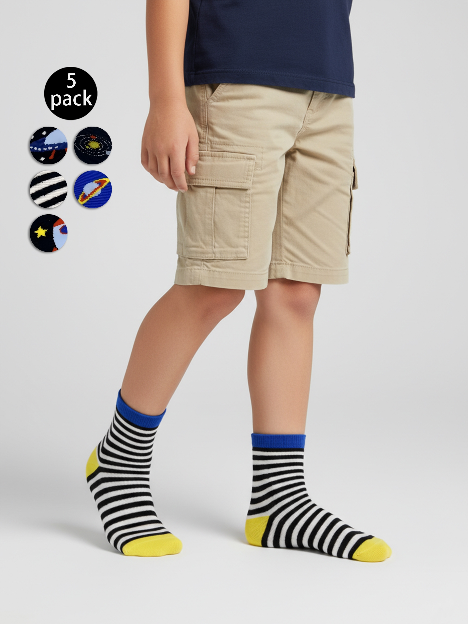 Sinsay - Bawełniane skarpetki 5 pack - wielobarwny