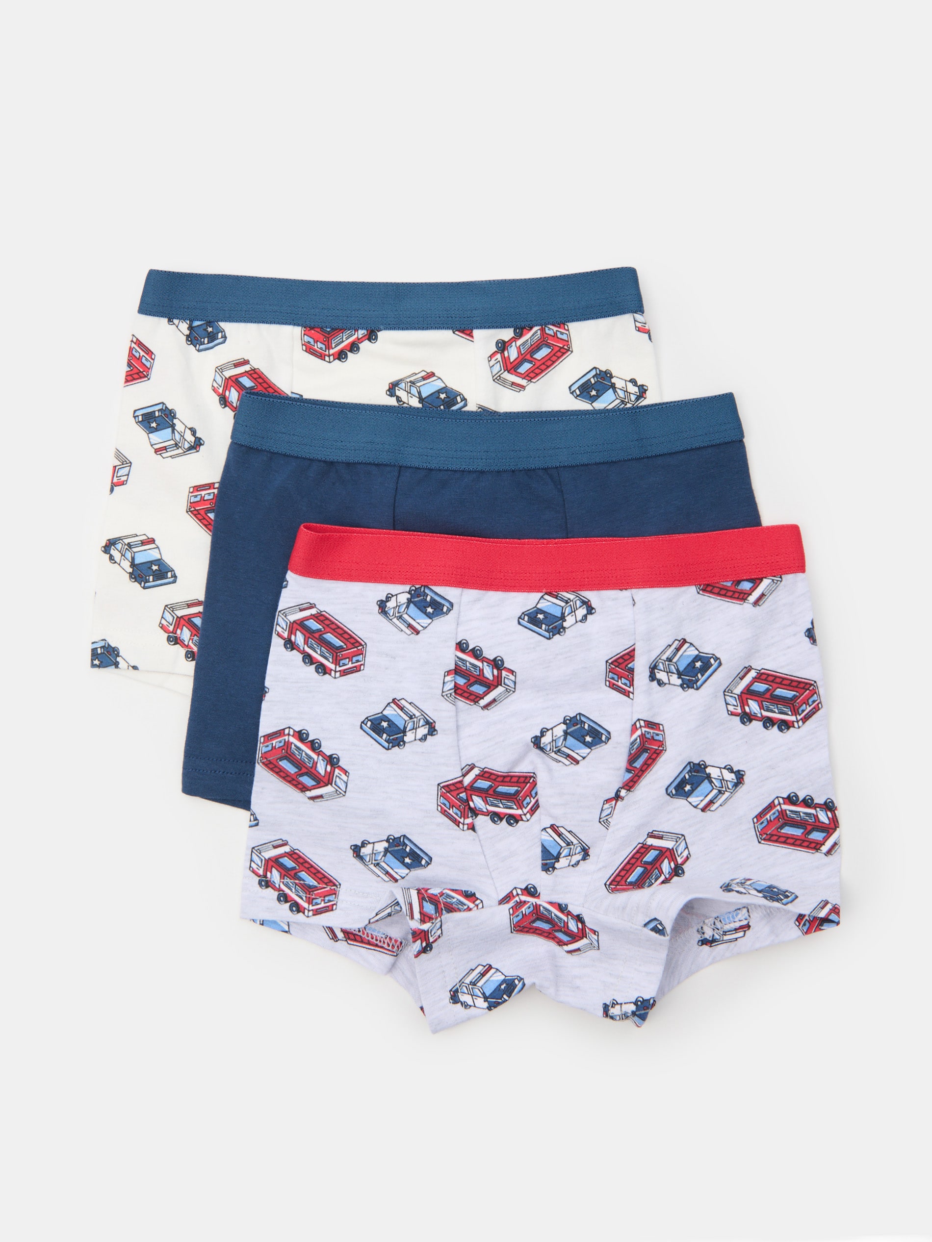 Sinsay - Bokserki z motywem pojazdów 3 pack - wielobarwny