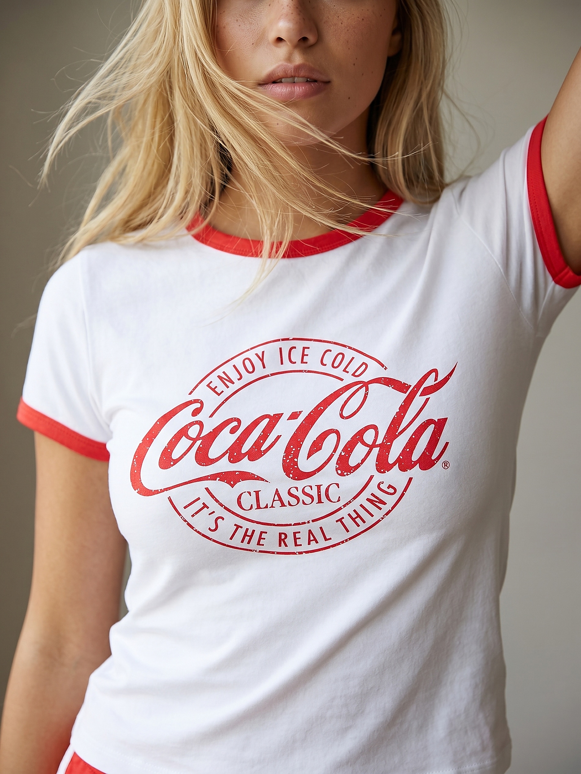 Sinsay - Bawełniana piżama dwuczęściowa Coca-Cola - biały