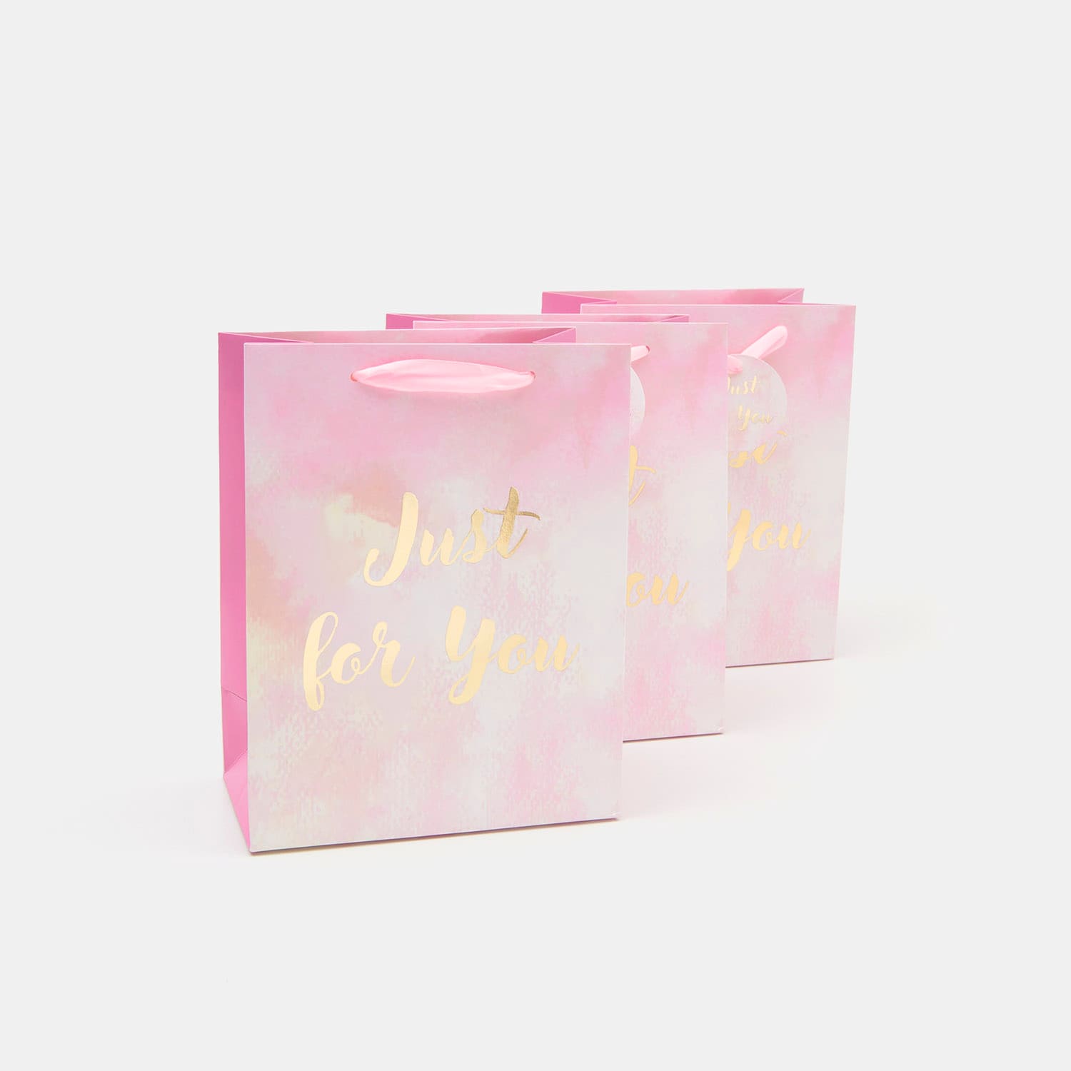 E-shop Sinsay - Súprava 3 darčekových tašiek - Ružová