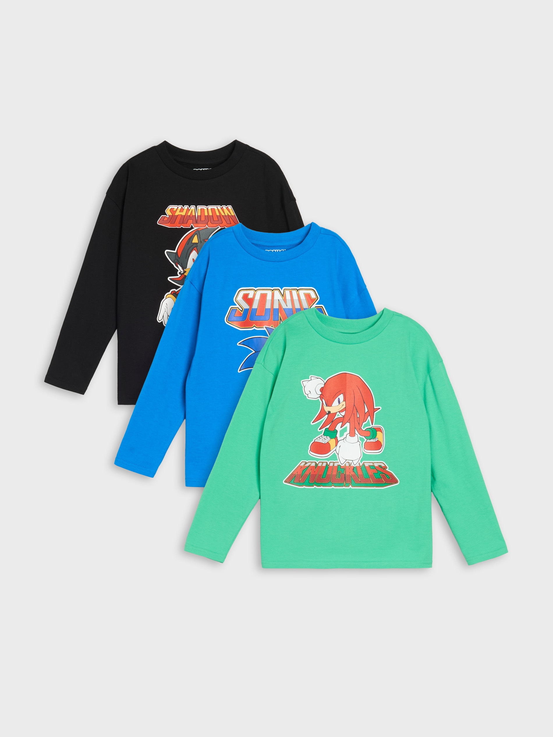 Sinsay - Koszulki 3 pack Sonic the Hedgehog - wielobarwny