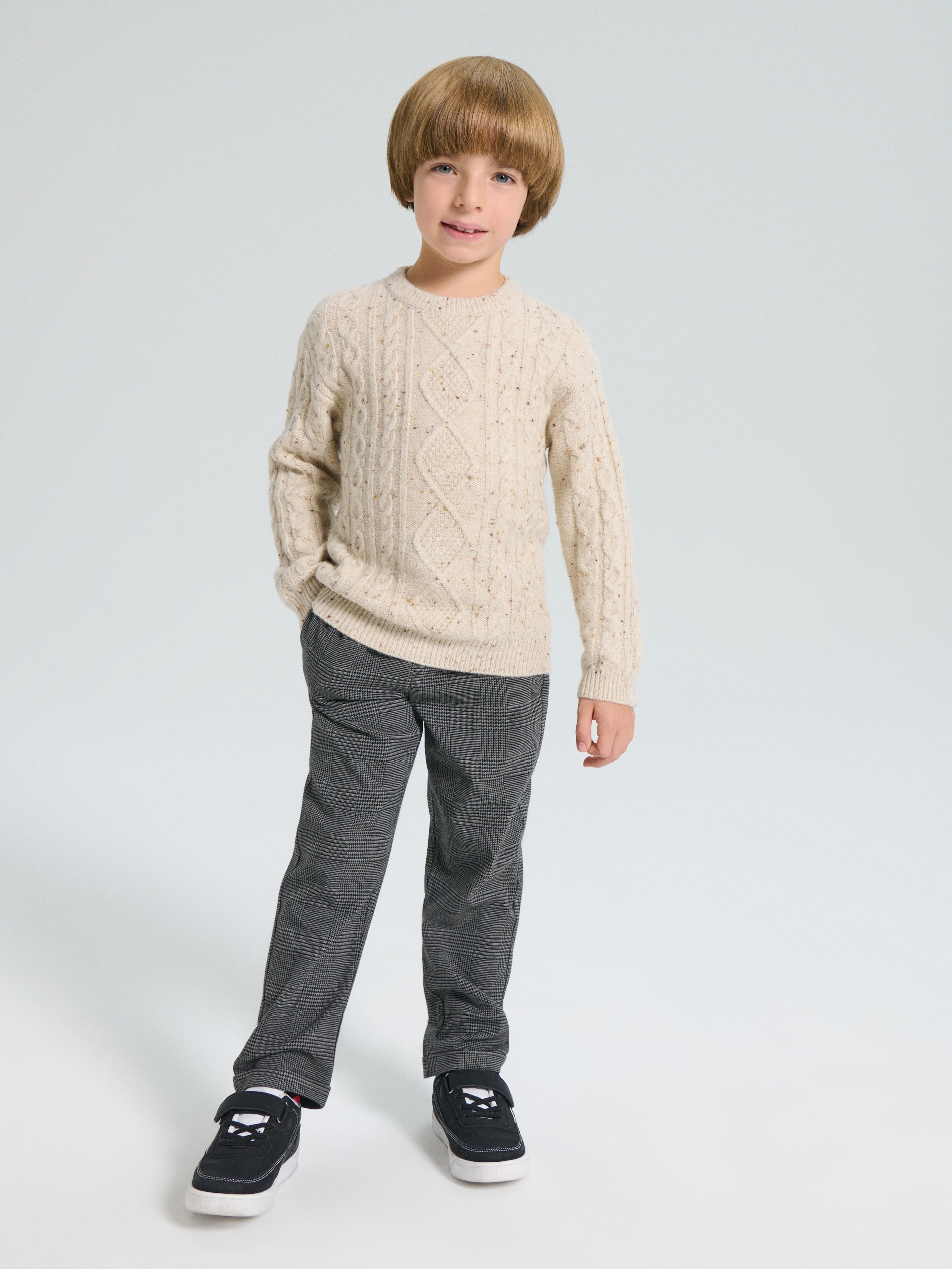 Sinsay - Παντελόνι pull-on με μείγμα βισκόζης - σκουρο γκρι φωτογραφία