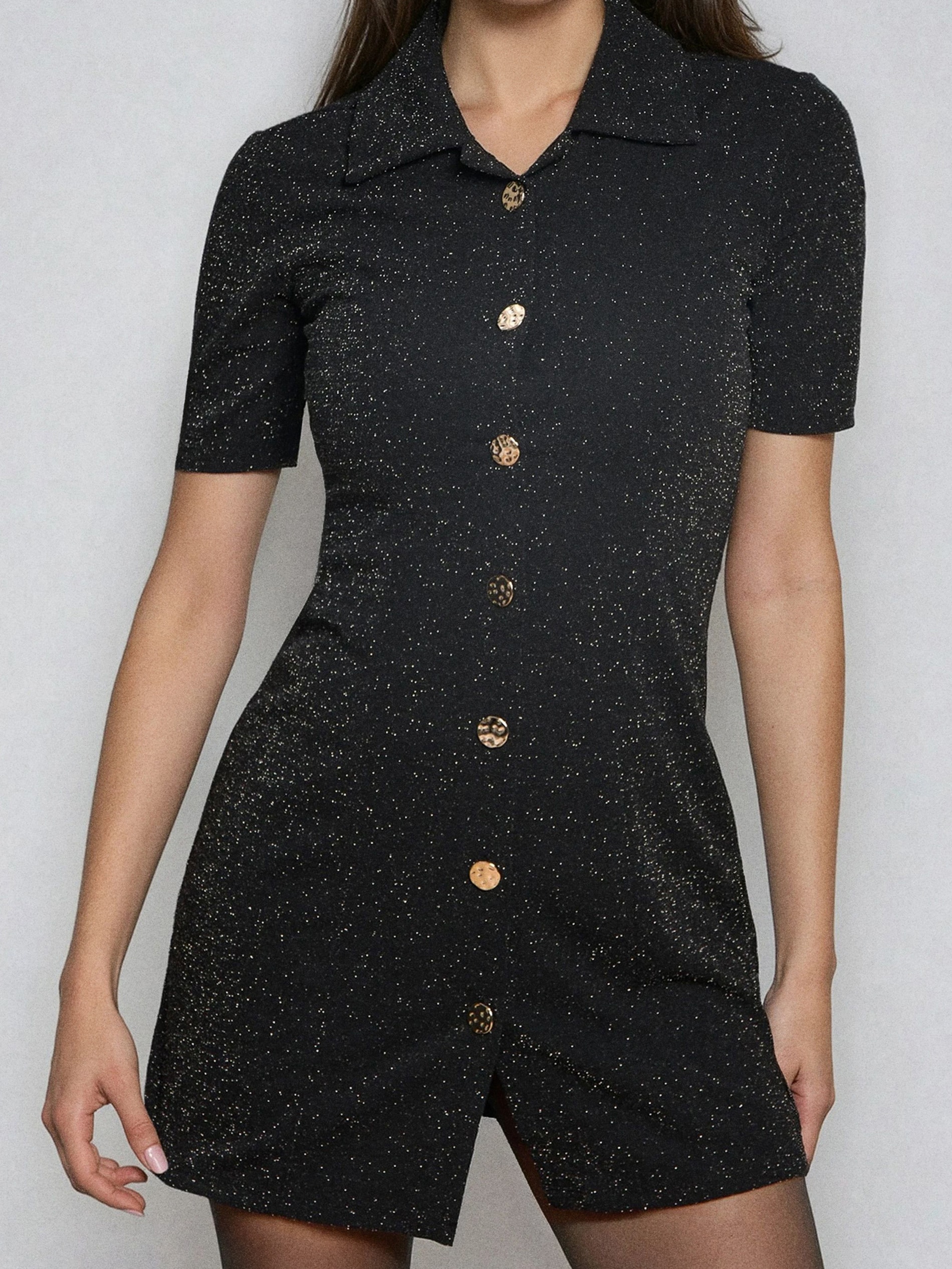 Sinsay - Mini φόρεμα με γιακά - μαυρο φωτογραφία