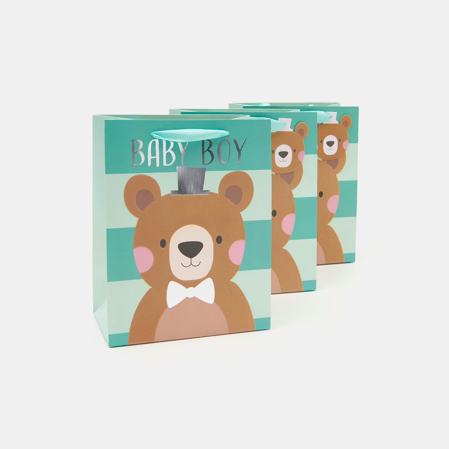 E-shop Sinsay - Súprava 3 darčekových tašiek - Zelená