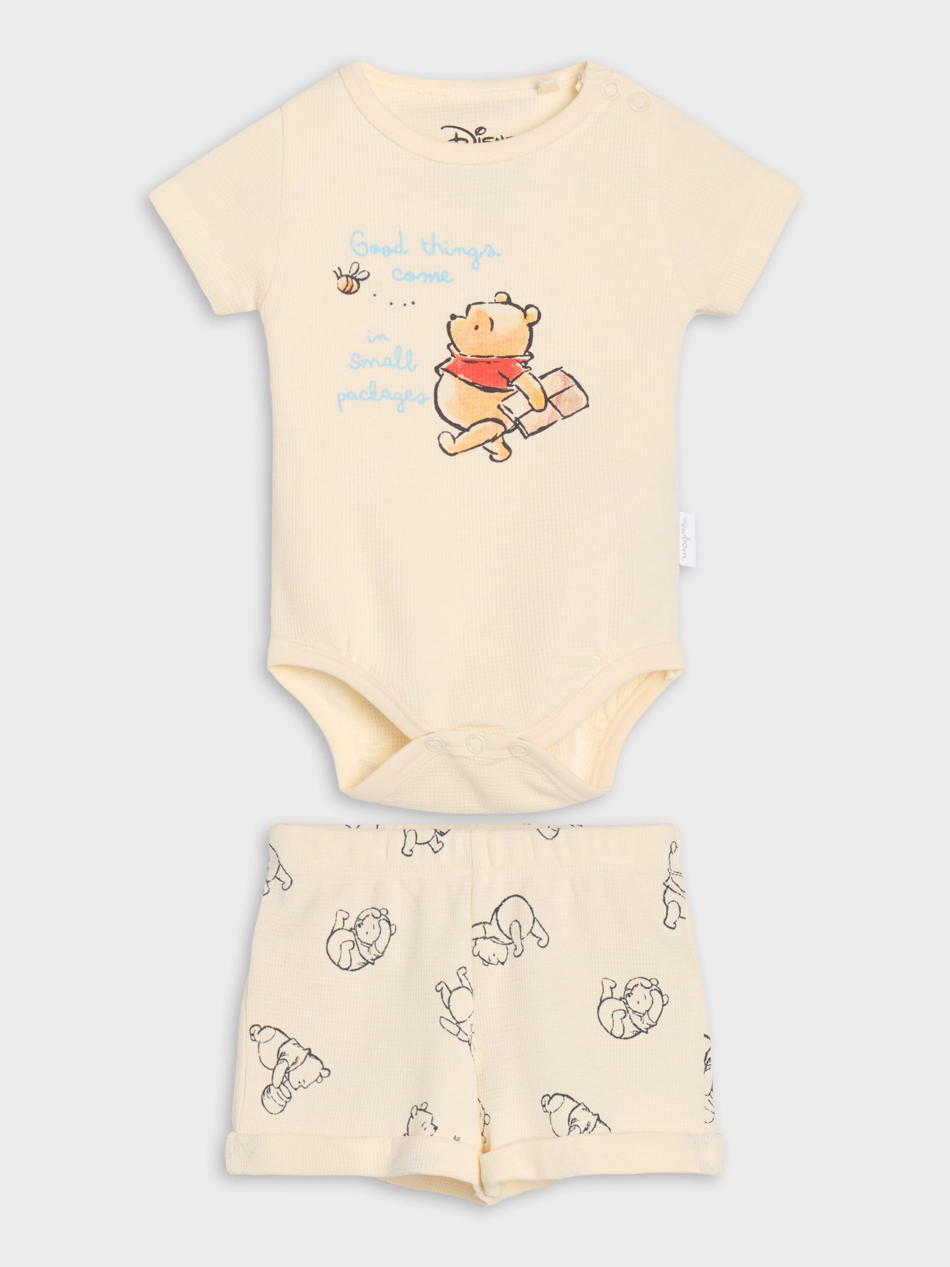 Sinsay - Komplet dzianinowy Winnie The Pooh - kremowy