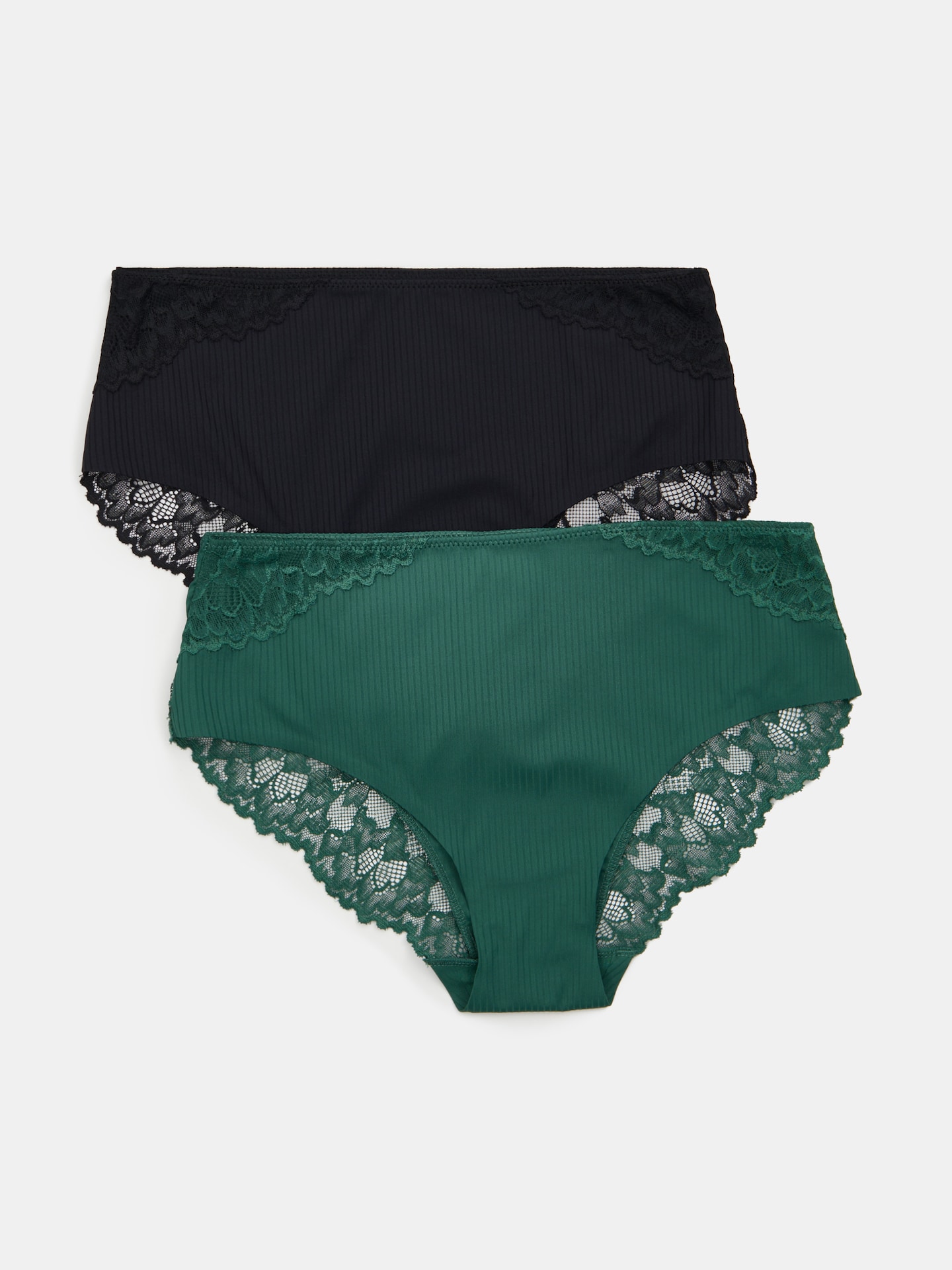 Sinsay - Majtki hipster z koronką 2 pack - wielobarwny