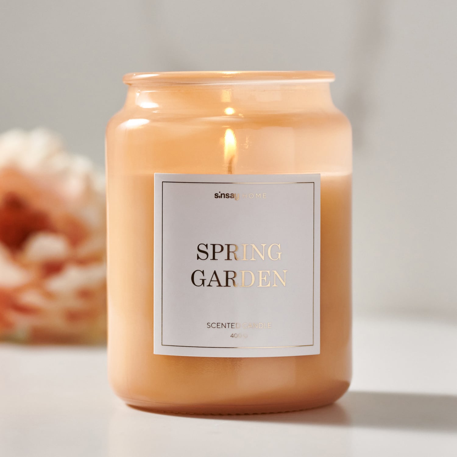 E-shop Sinsay - Sviečka s vôňou Spring Garden - Ružová