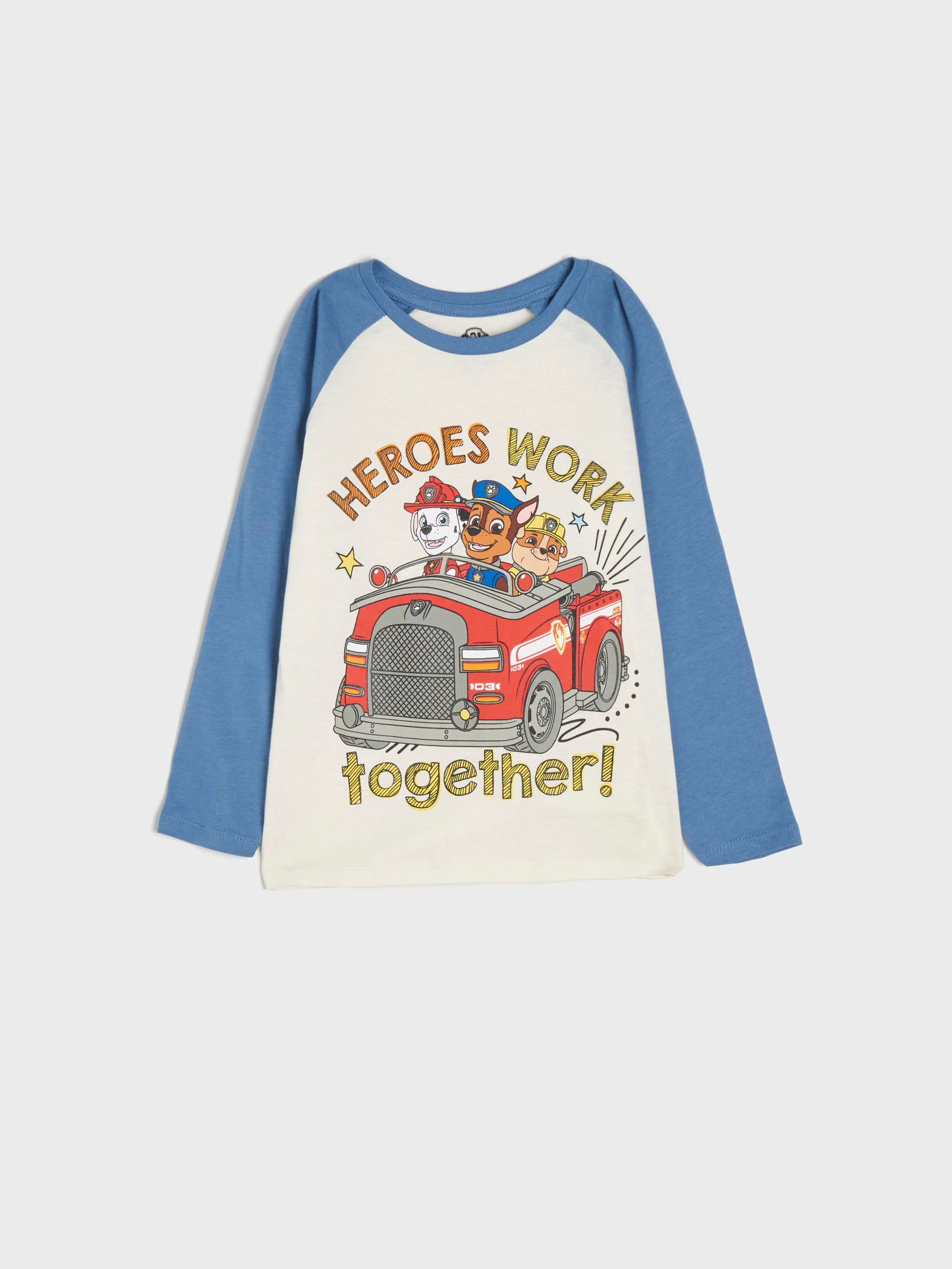 Sinsay - Tricou Cu Mânecă Lungă Paw Patrol - Crem