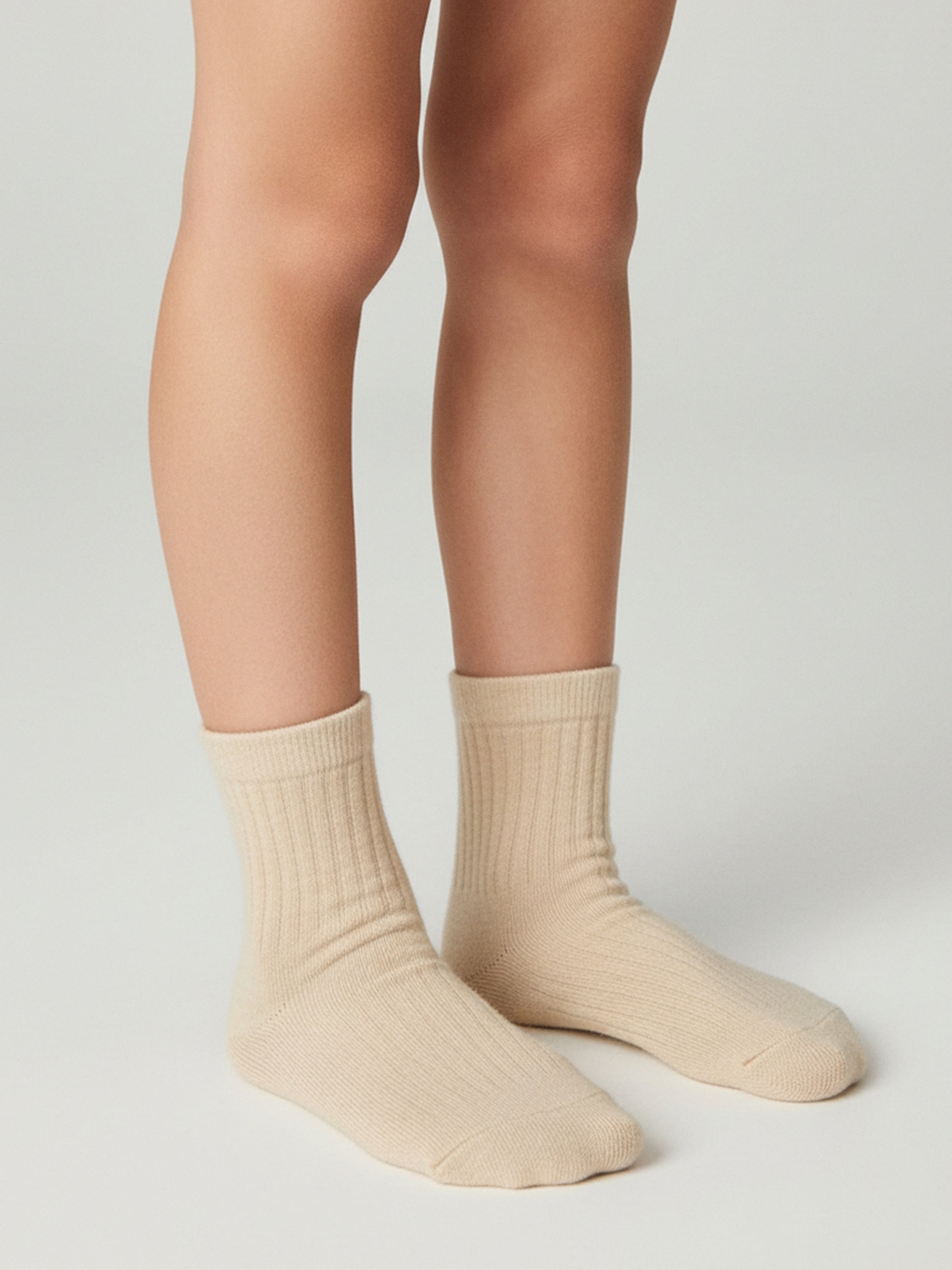 Sinsay - Prążkowane skarpetki 2 pack - beżowy