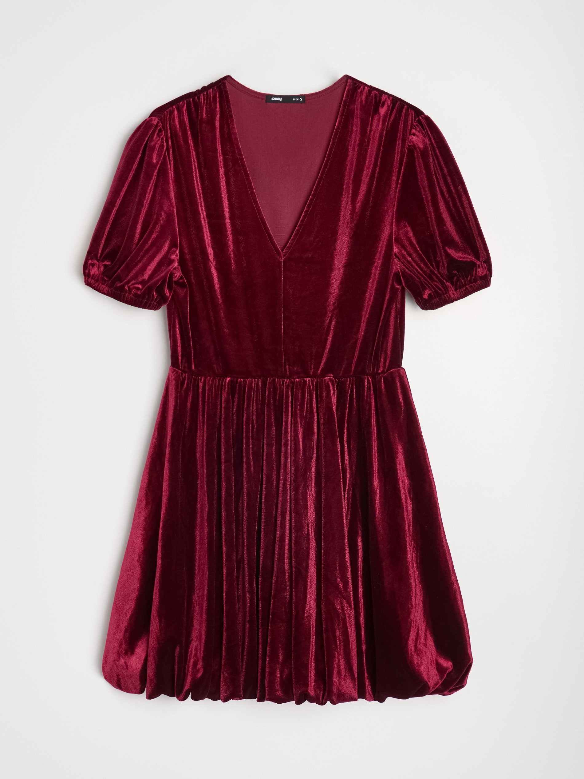 Sinsay - Φούστα μπαλόνι - burgundy φωτογραφία