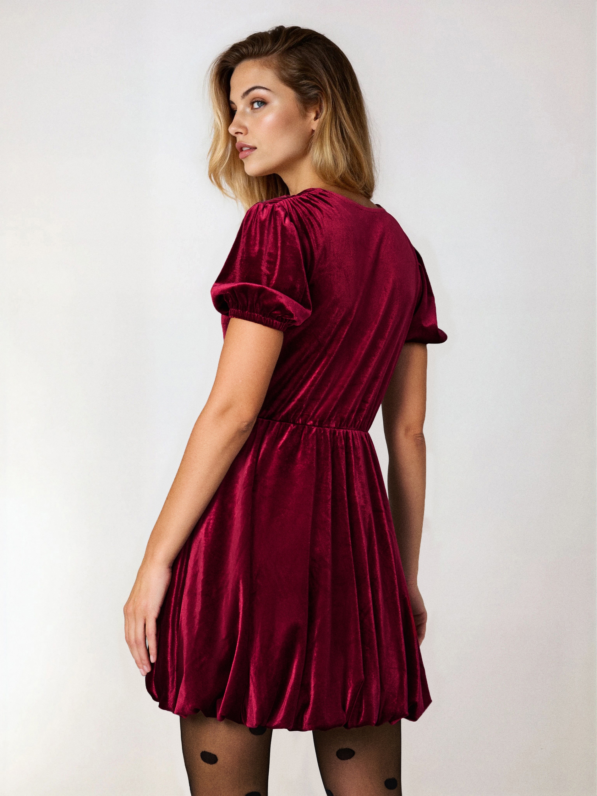 Sinsay - Φούστα μπαλόνι - burgundy φωτογραφία