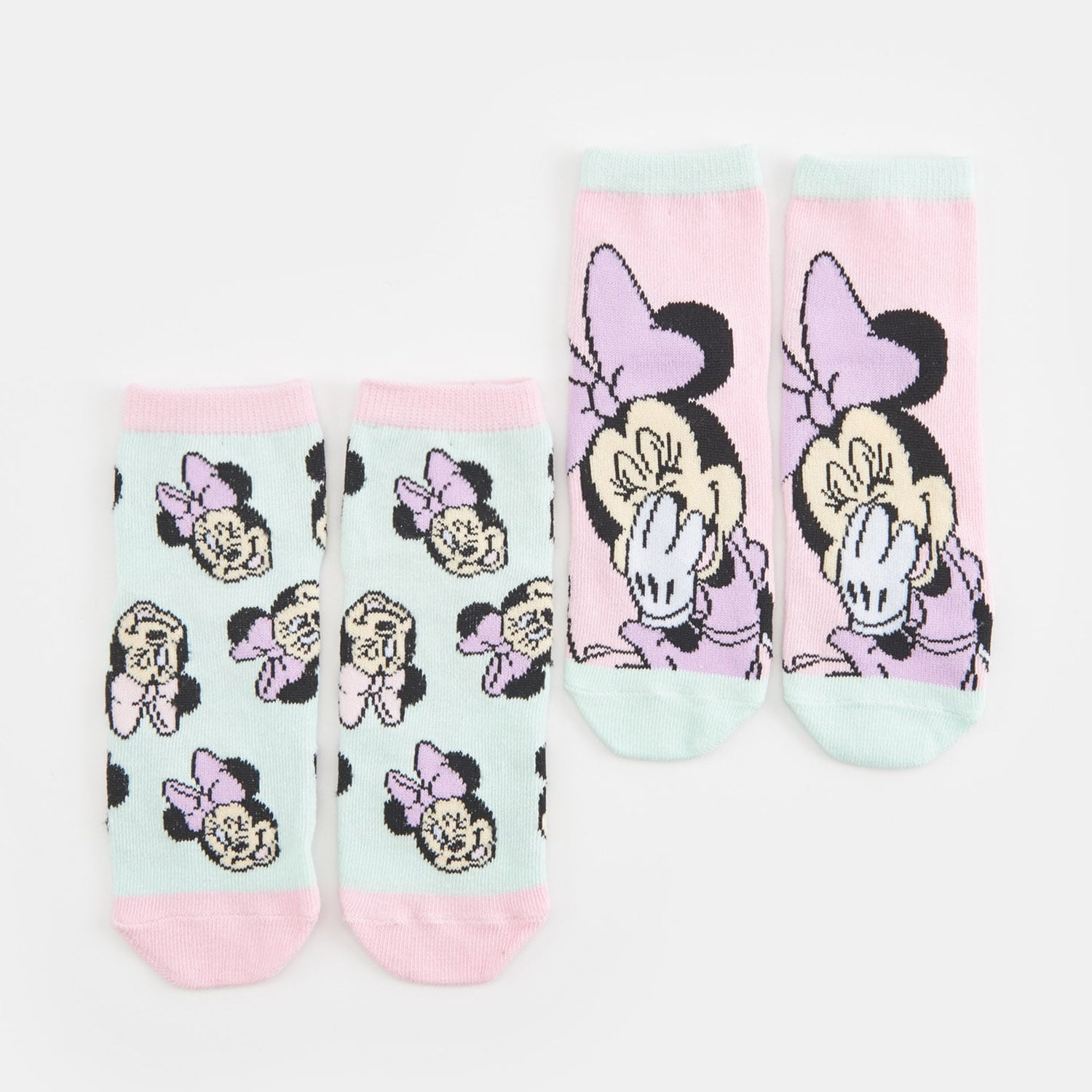 Levně Sinsay - Sada 2 párů ponožek Minnie Mouse - Tyrkysová