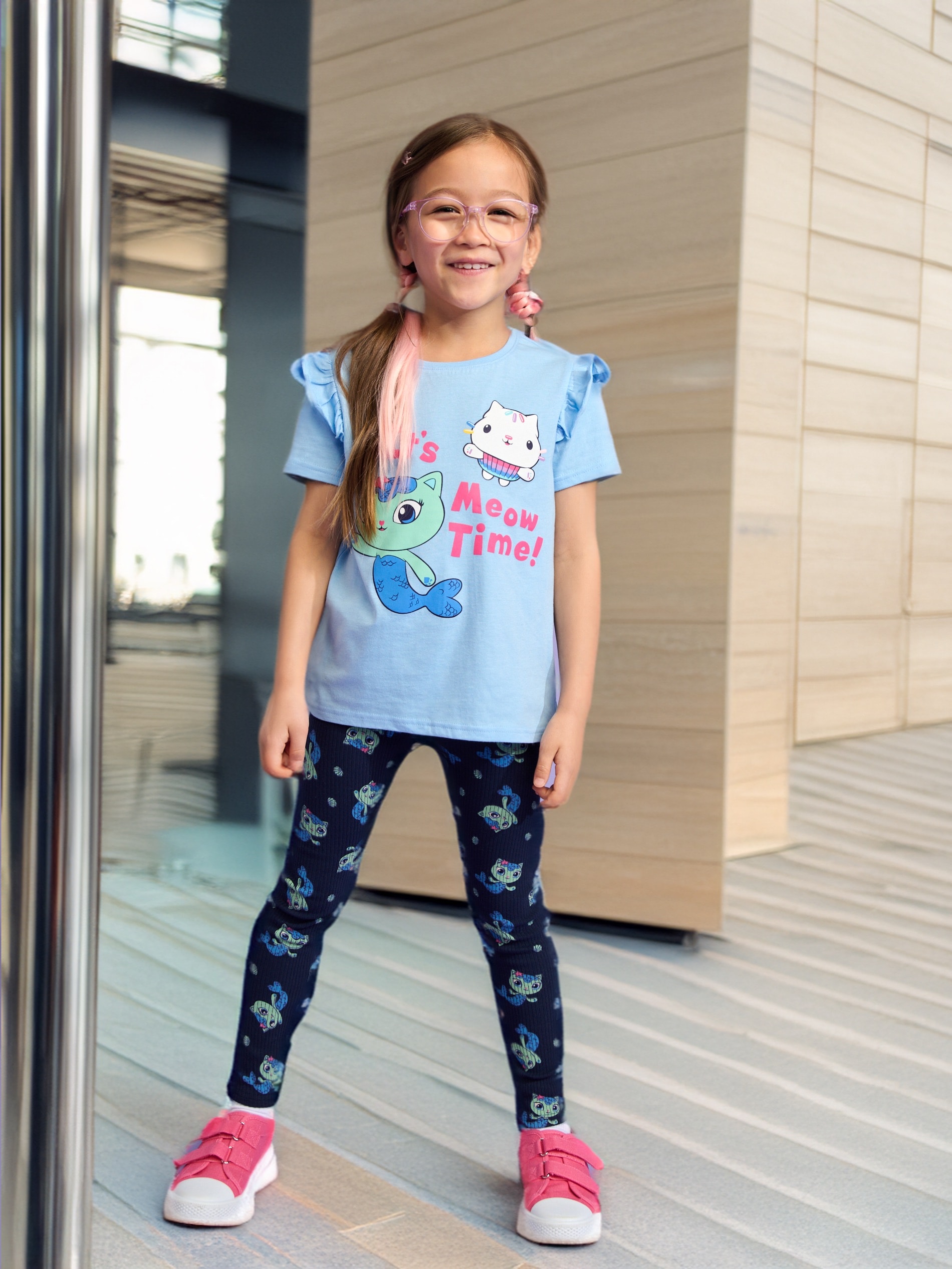 Sinsay - Legginsy Gabby's Dollhouse - granatowy