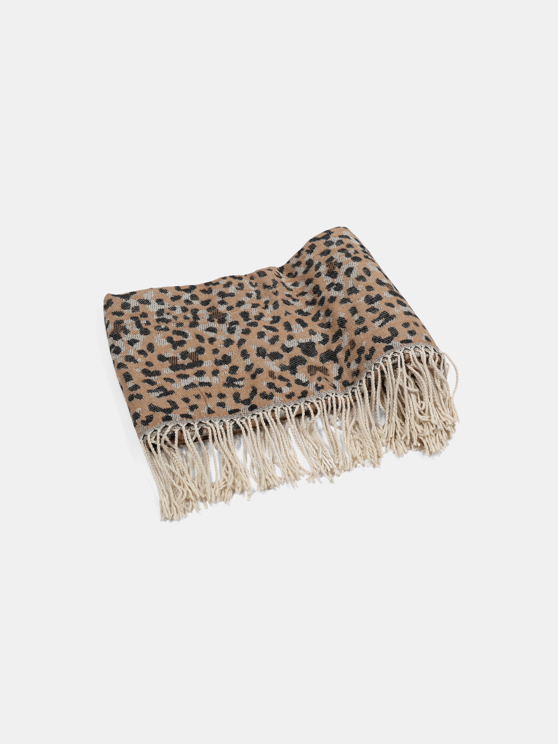 Sinsay - Κουβέρτα με κρόσσια - χρυσο-καφε φωτογραφία