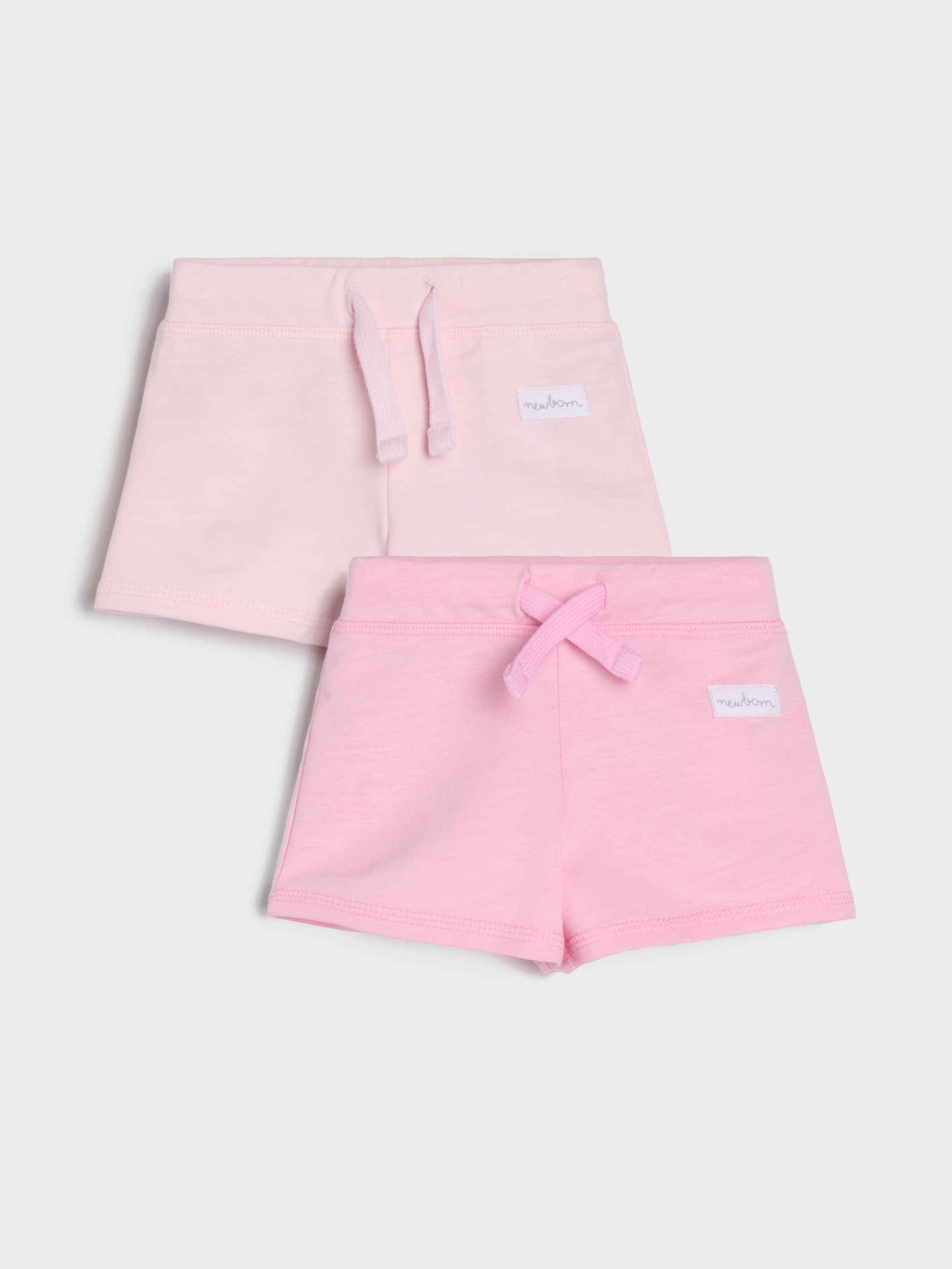 Sinsay - Szorty basic z ozdobną naszywką 2 pack - różowy