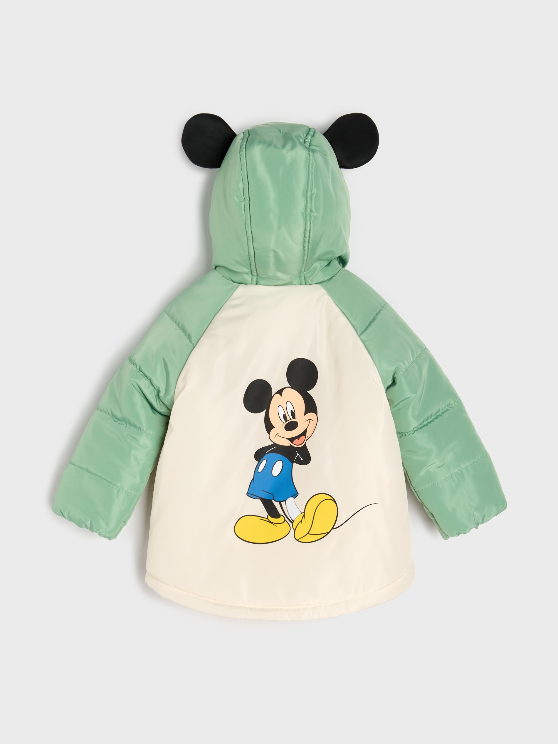 Sinsay - Pikowana kurtka z elementami 3D Mickey Mouse - kremowy