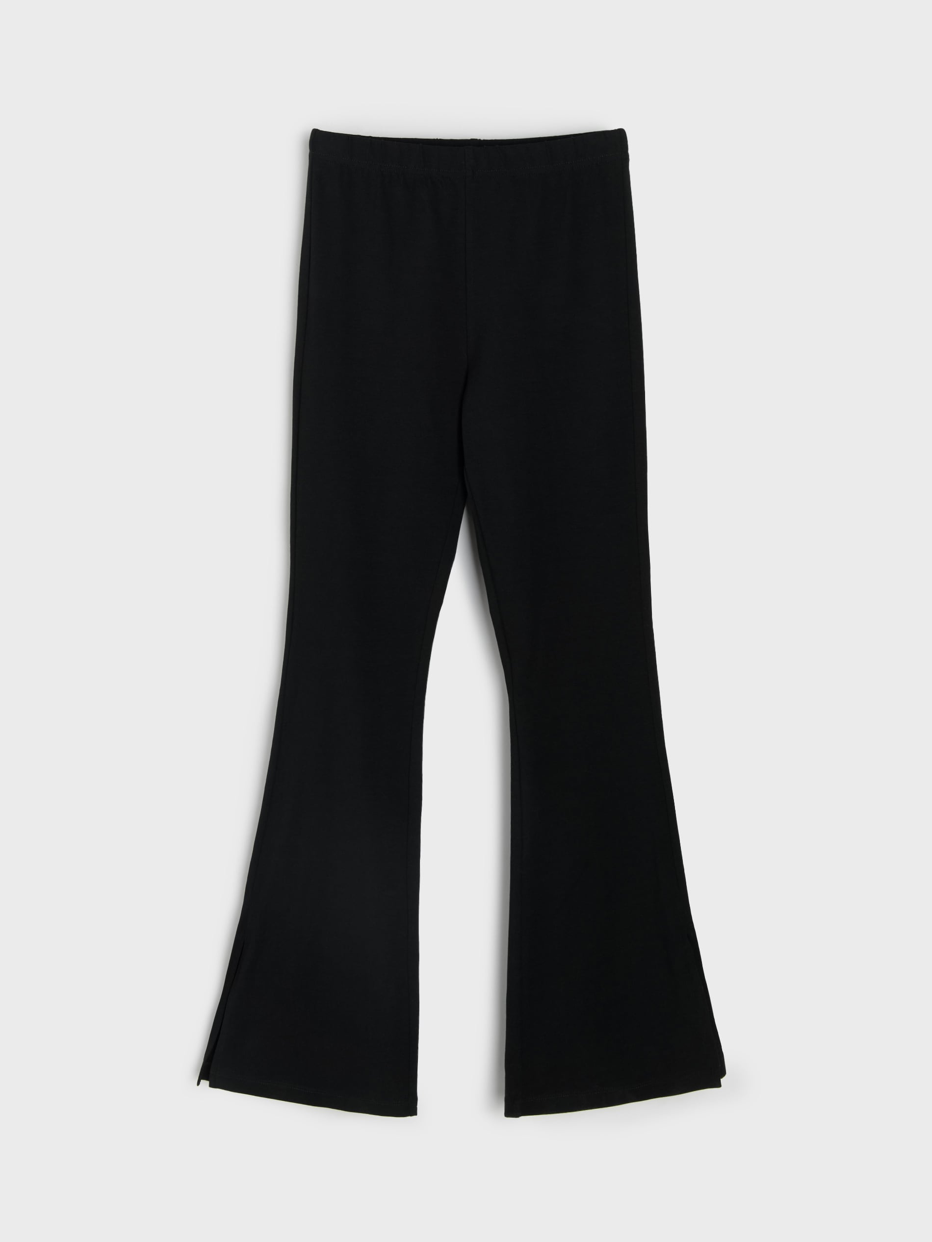 Sinsay - Bawełniane legginsy flare - czarny