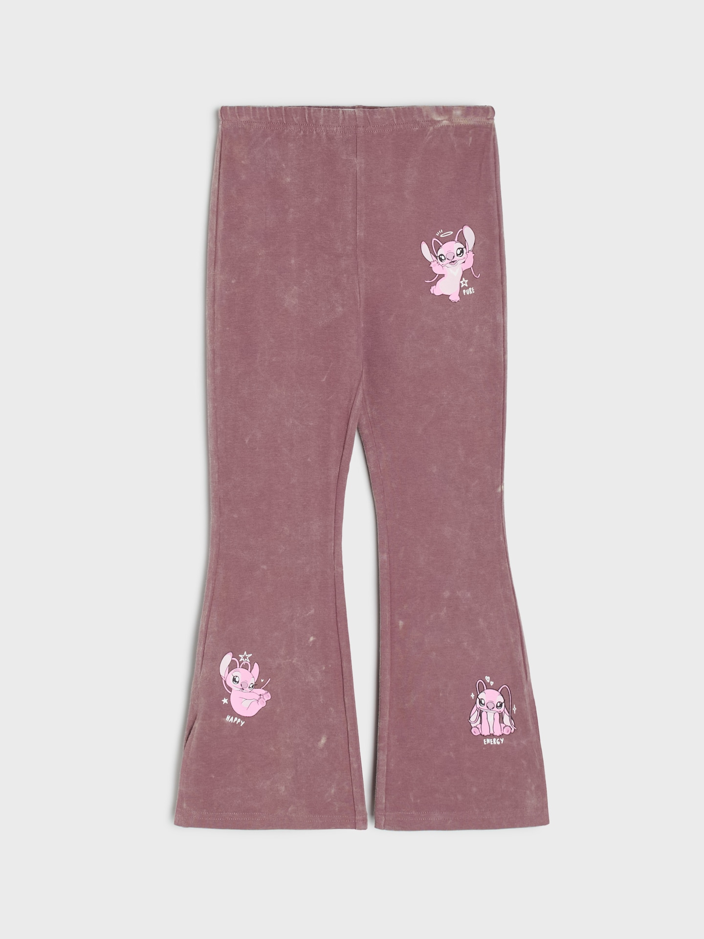 Sinsay - Bawełniane legginsy flare Stitch - różowy