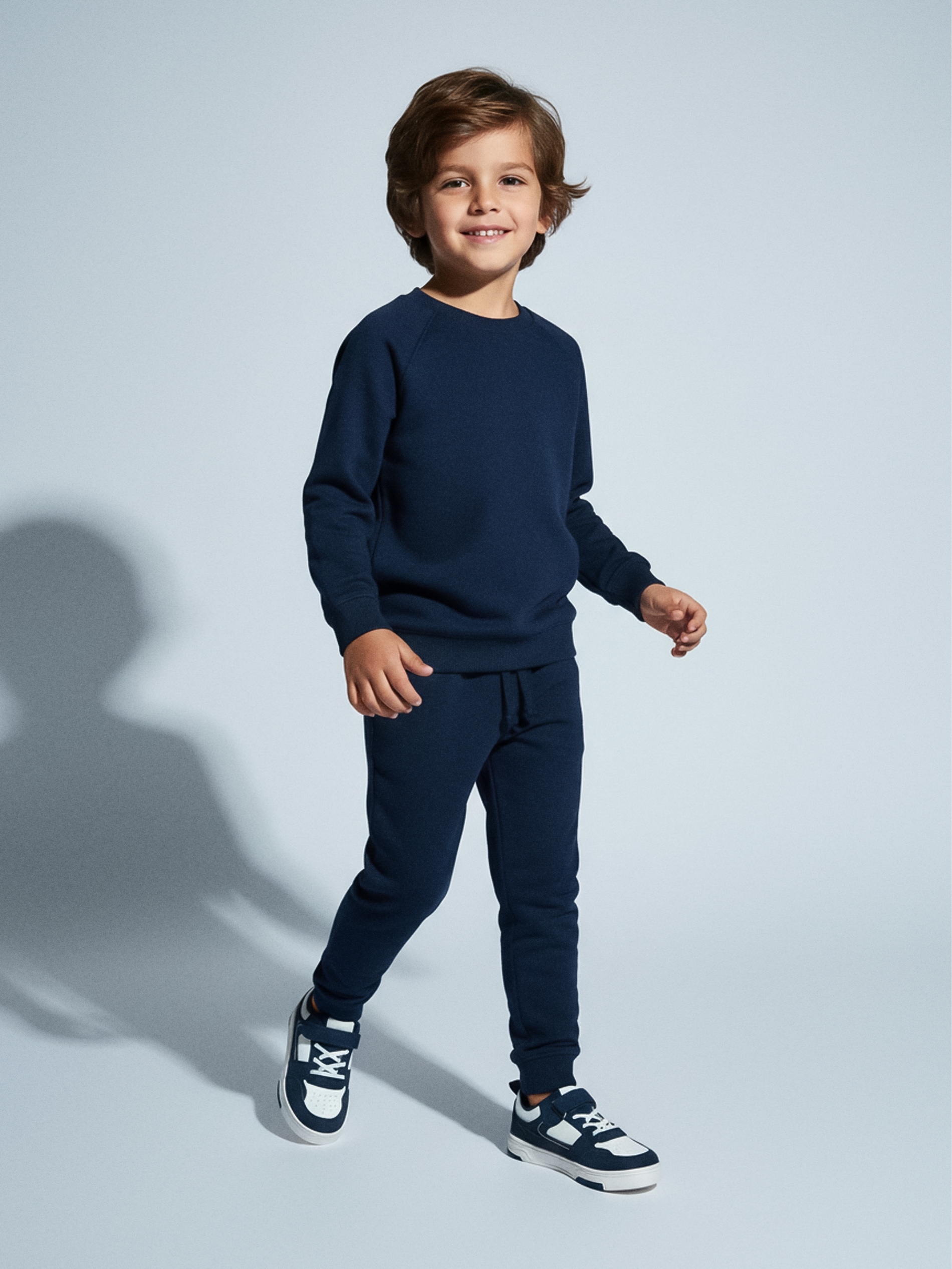 Sinsay - Dwuczęściowy komplet dresowy z bawełny - granatowy