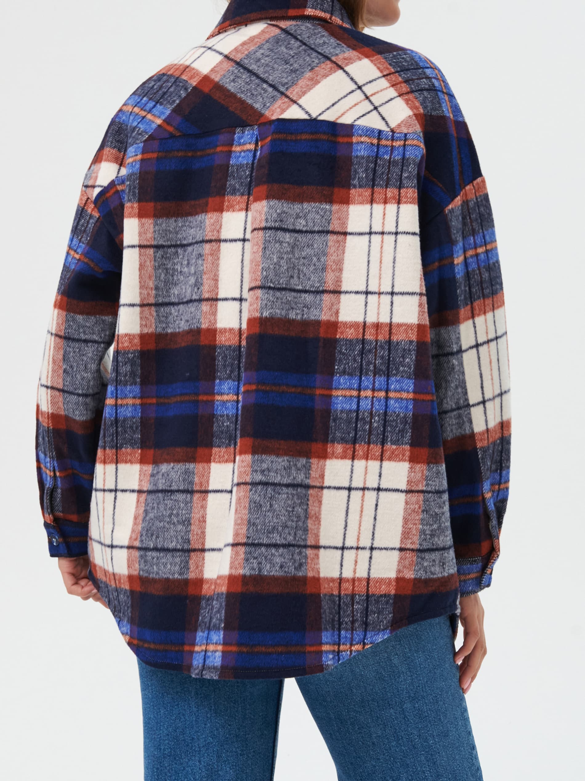 Sinsay - Καρό shacket - υακινθος φωτογραφία