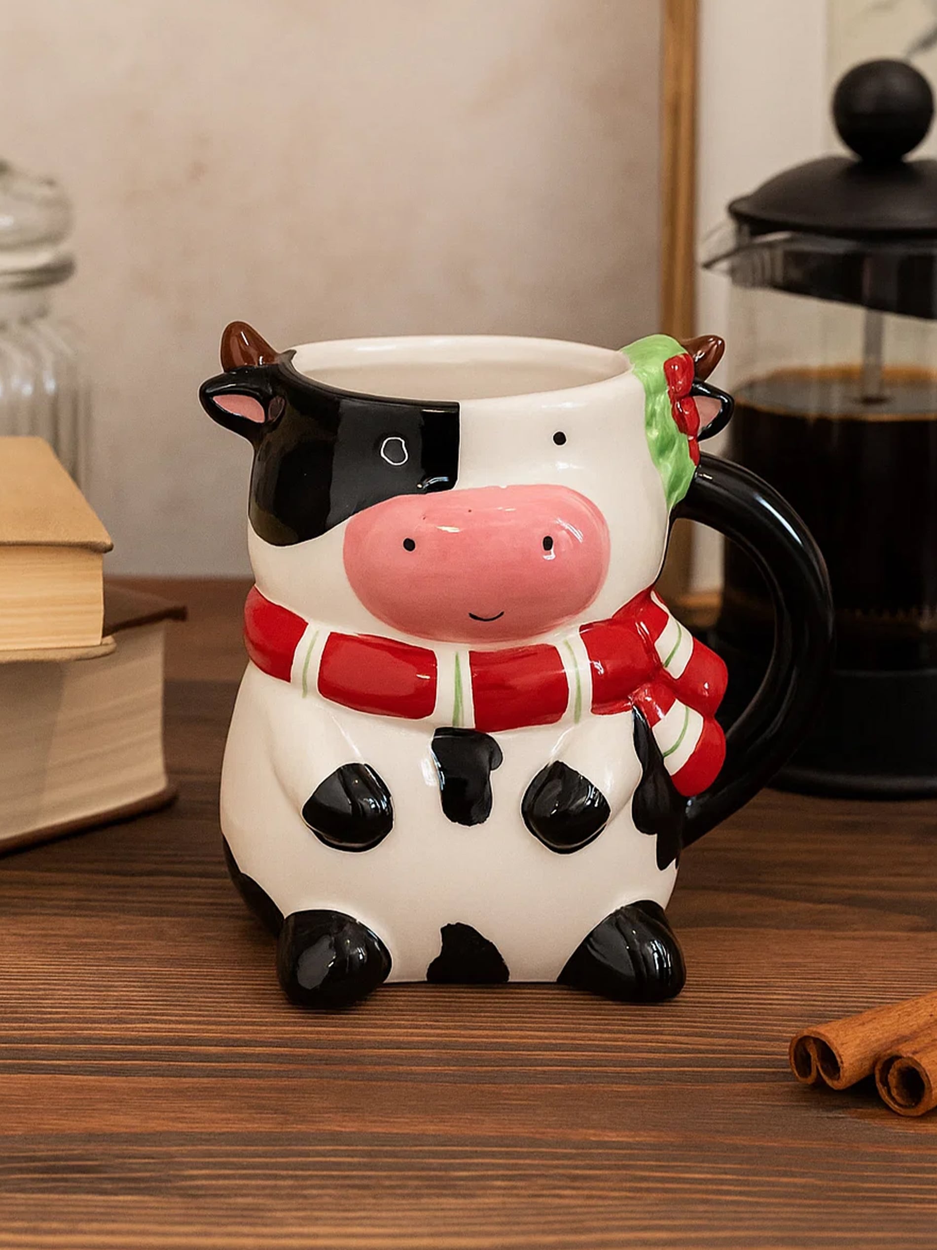 Sinsay - Κεραμική κούπα σε σχήμα αγελάδας με χερούλι - πολυχρωμο φωτογραφία