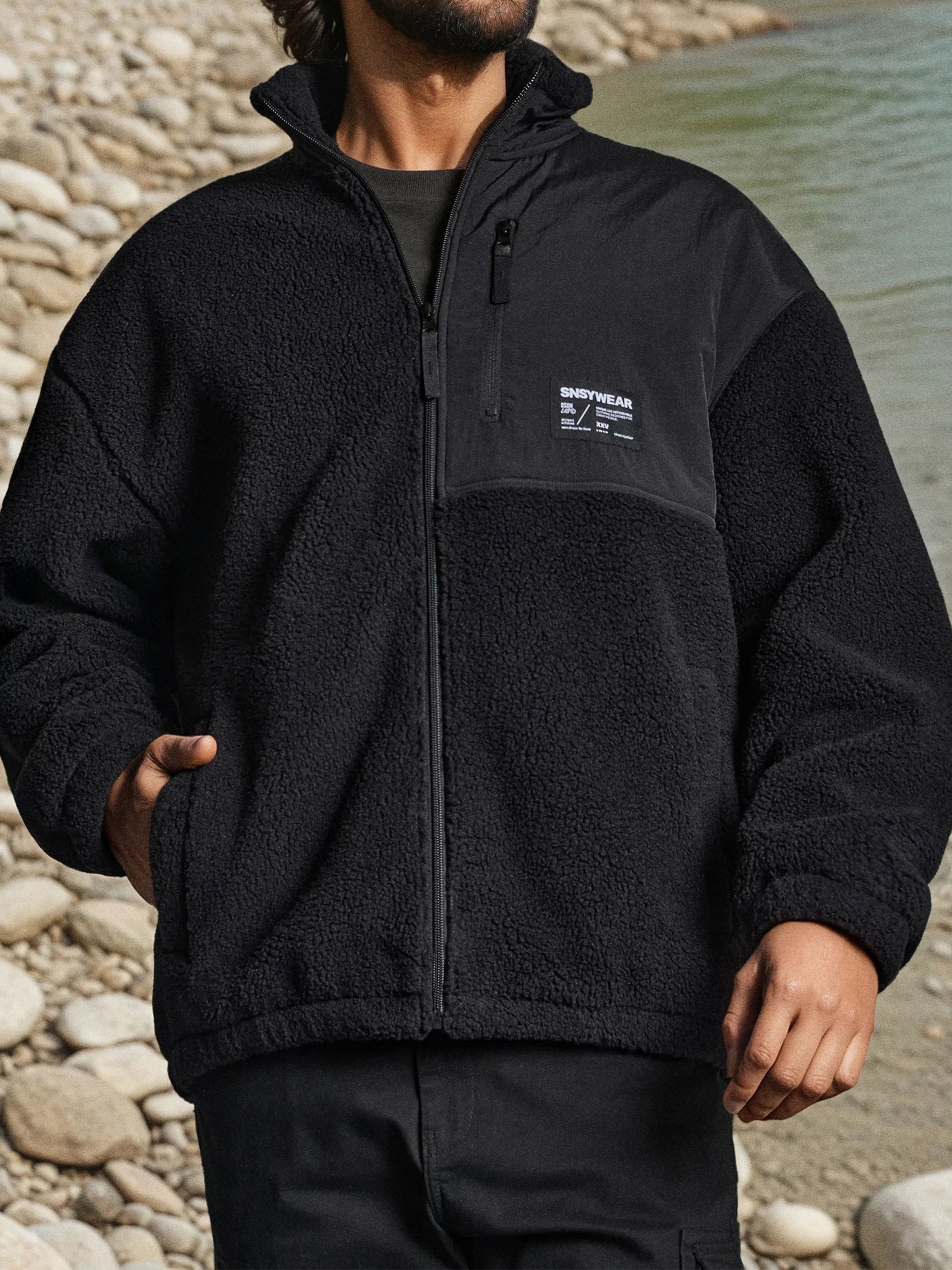 Sinsay - Bluza polarowa - czarny