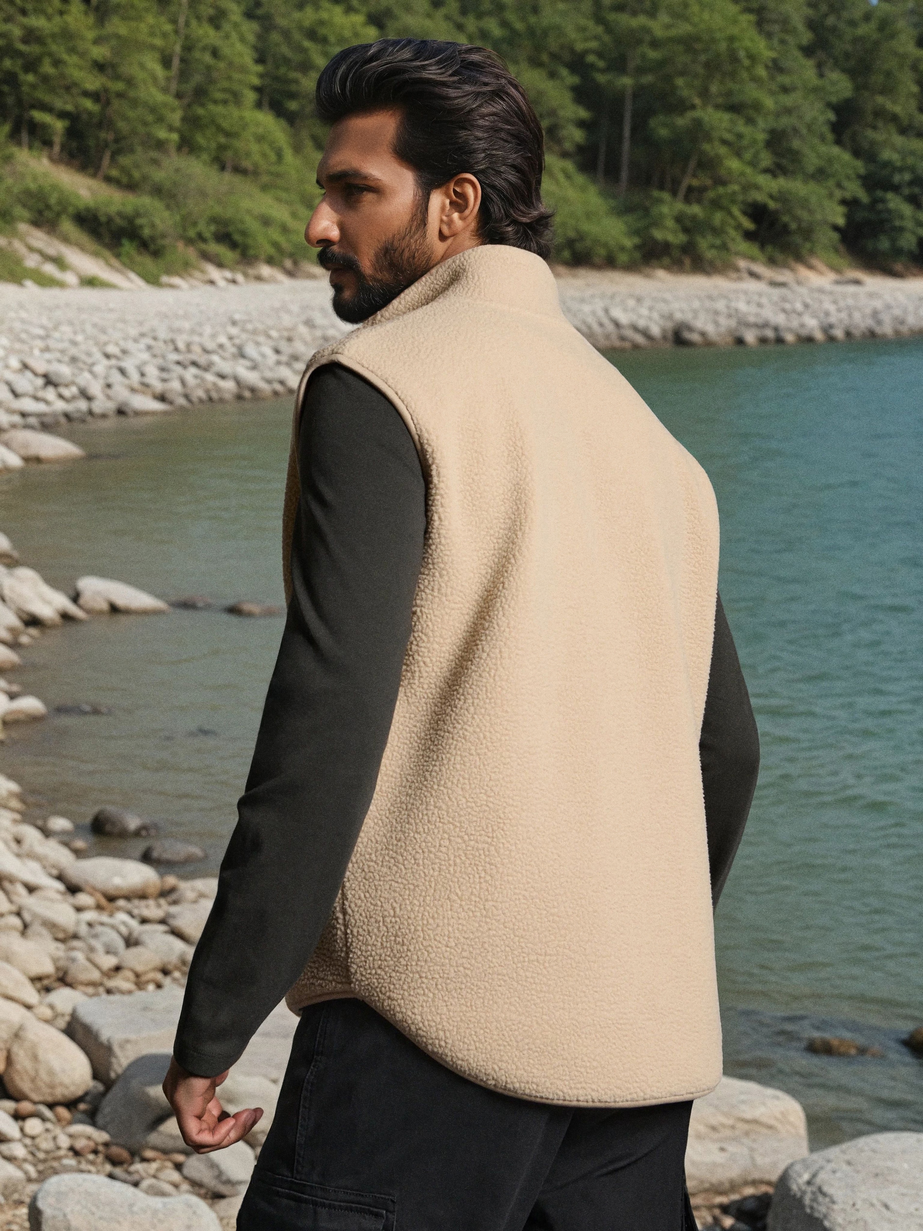 Sinsay - Φούτερ χωρίς μανίκια - μπεζ φωτογραφία