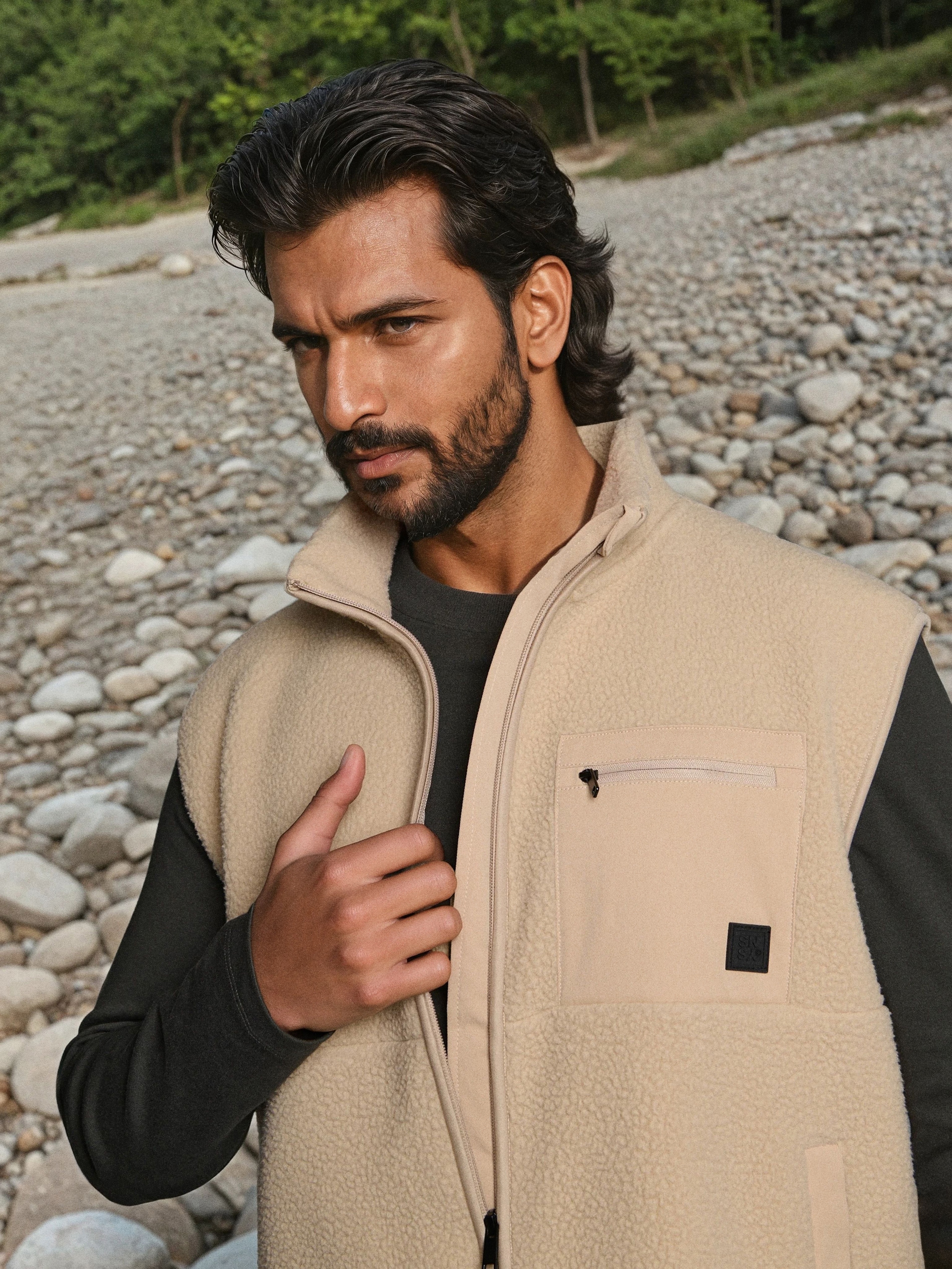 Sinsay - Φούτερ χωρίς μανίκια - μπεζ φωτογραφία