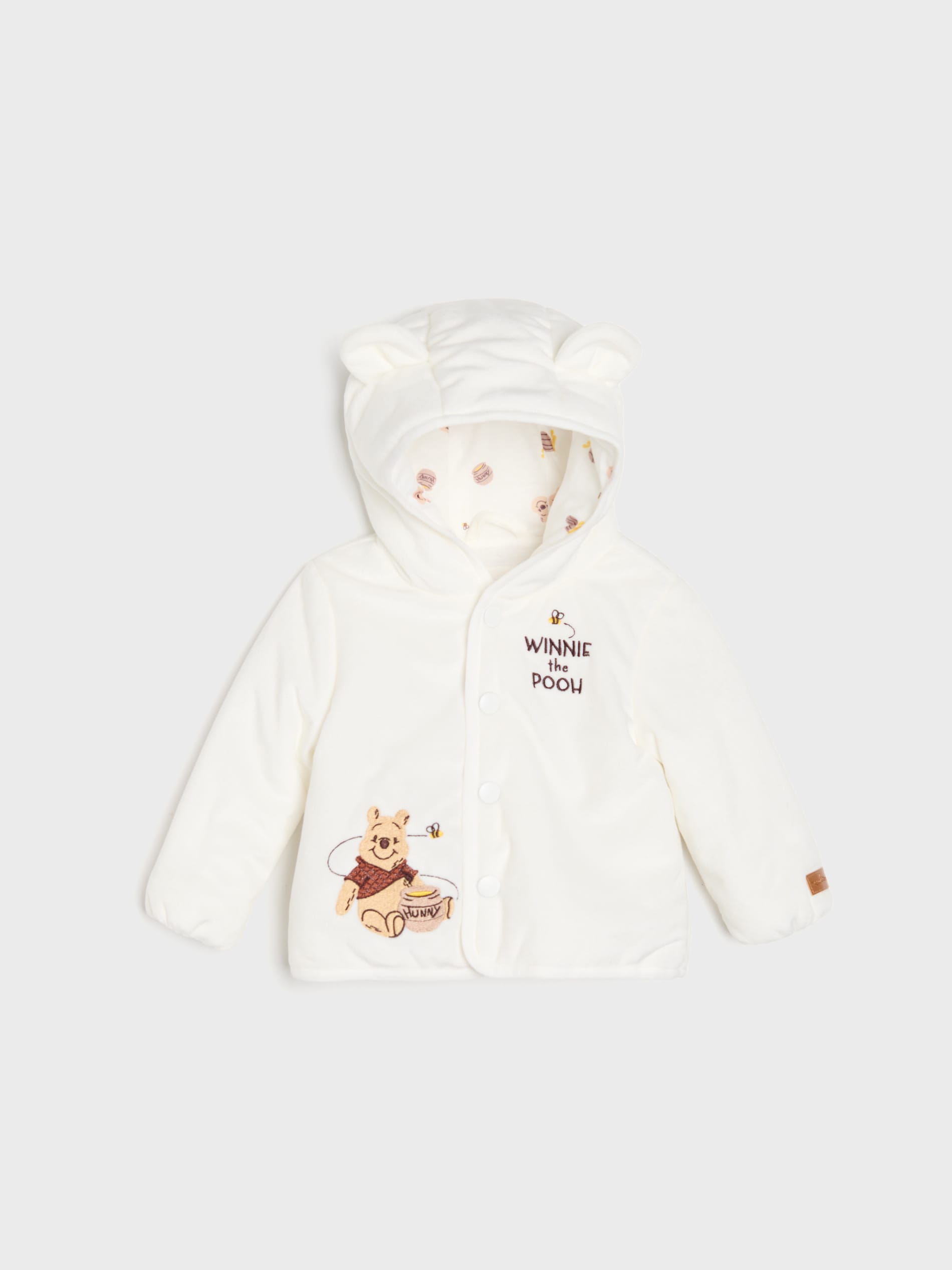 Sinsay - Kurtka z kapturem Winnie the Pooh - kremowy