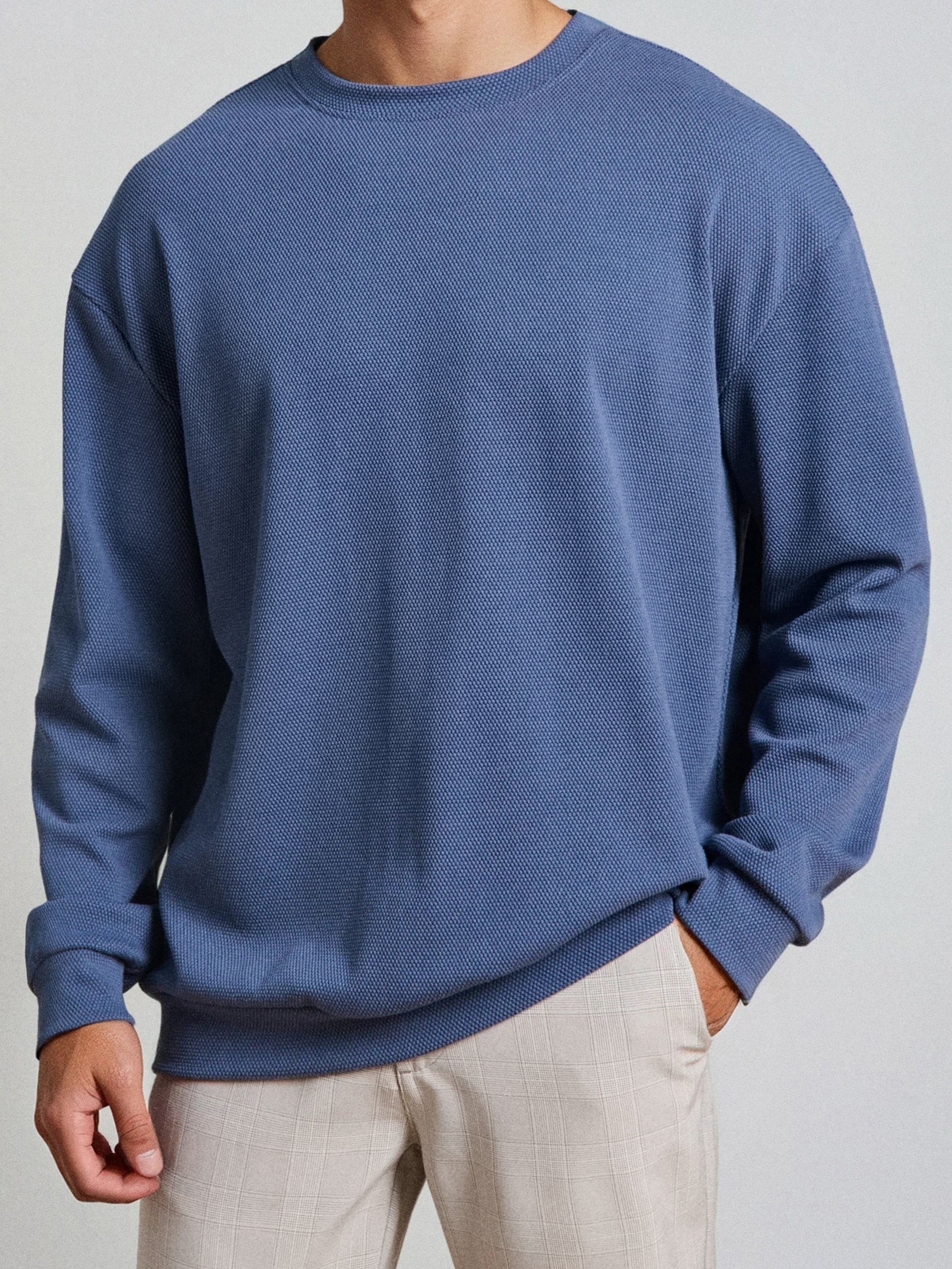 Sinsay - Bluza crewneck - niebieski