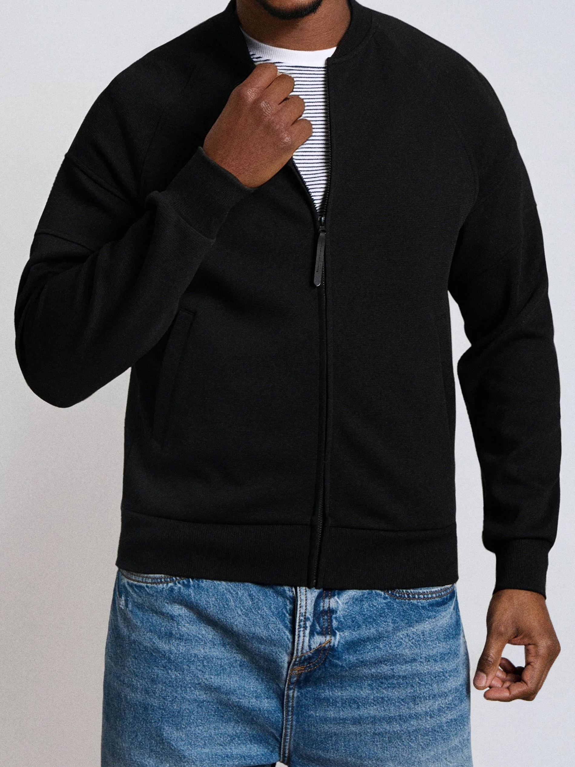 Sinsay - Φούτερ bomber - μαυρο φωτογραφία