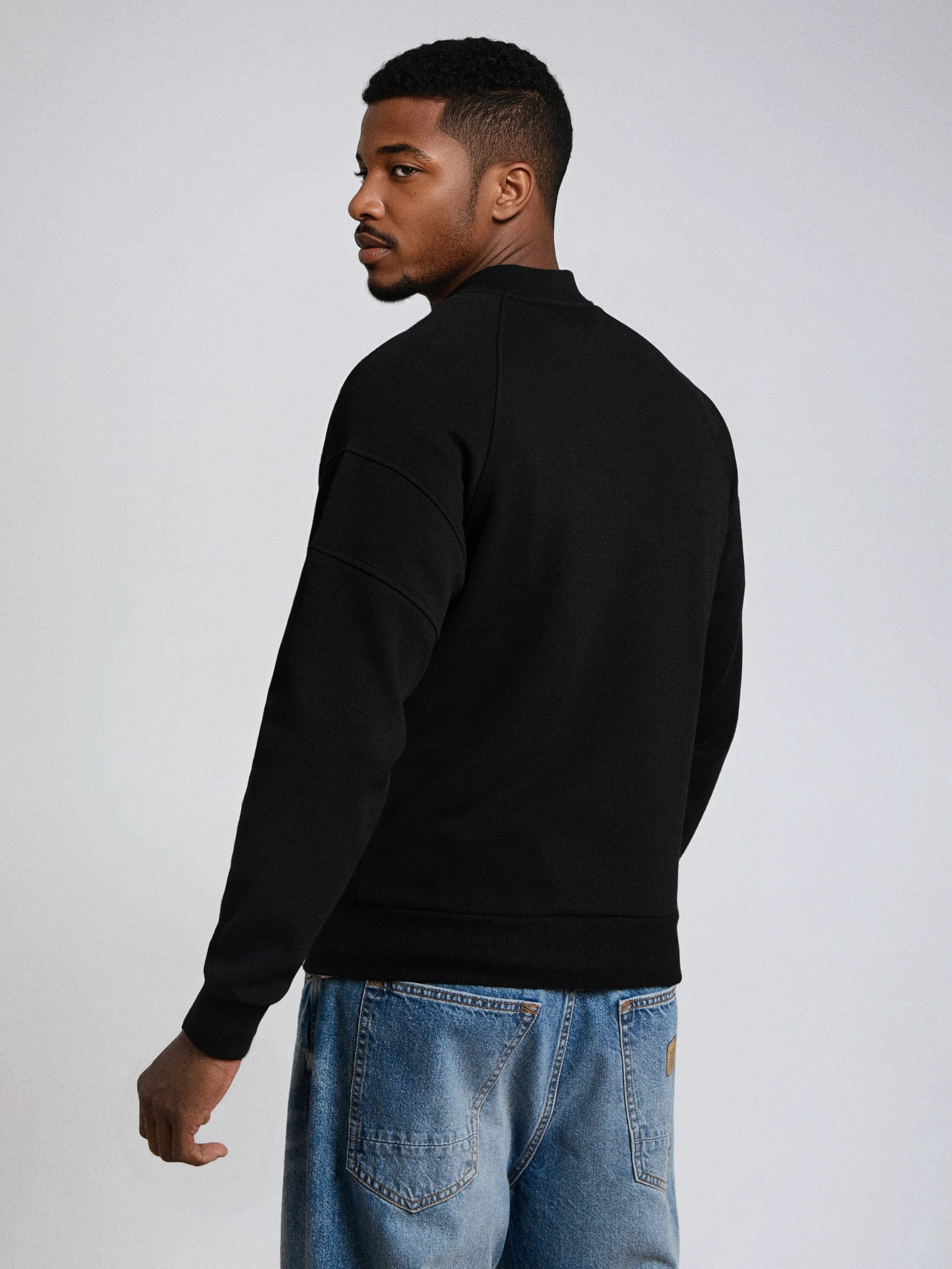 Sinsay - Φούτερ bomber - μαυρο φωτογραφία