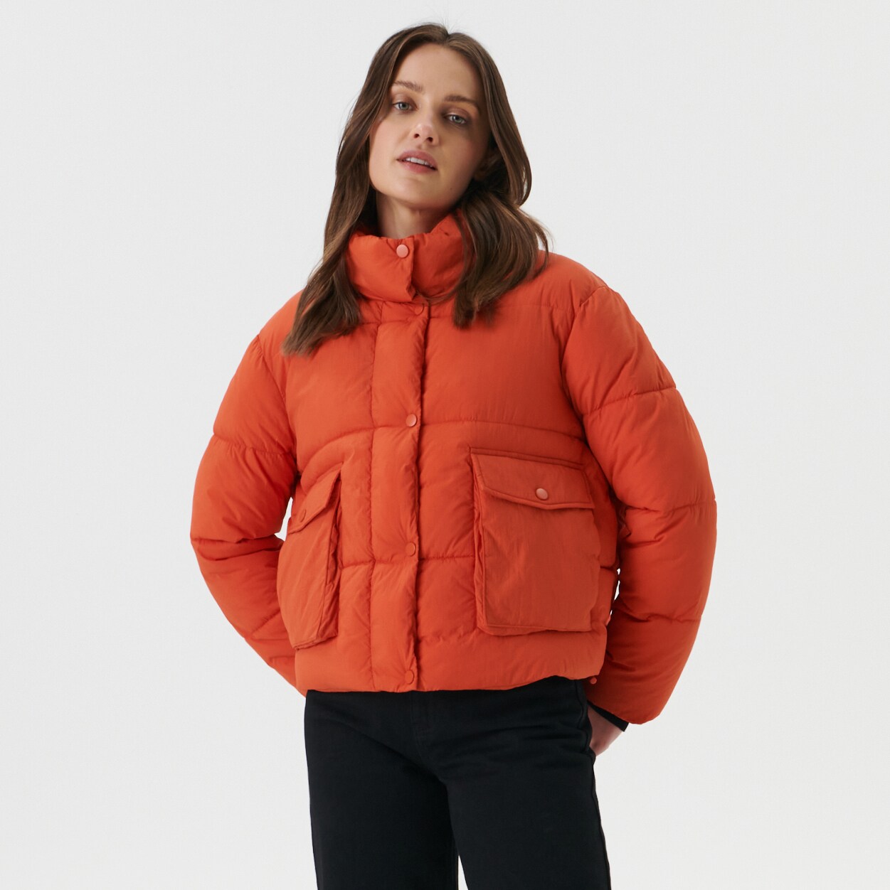 Sinsay - Chaqueta acolchada - Naranja