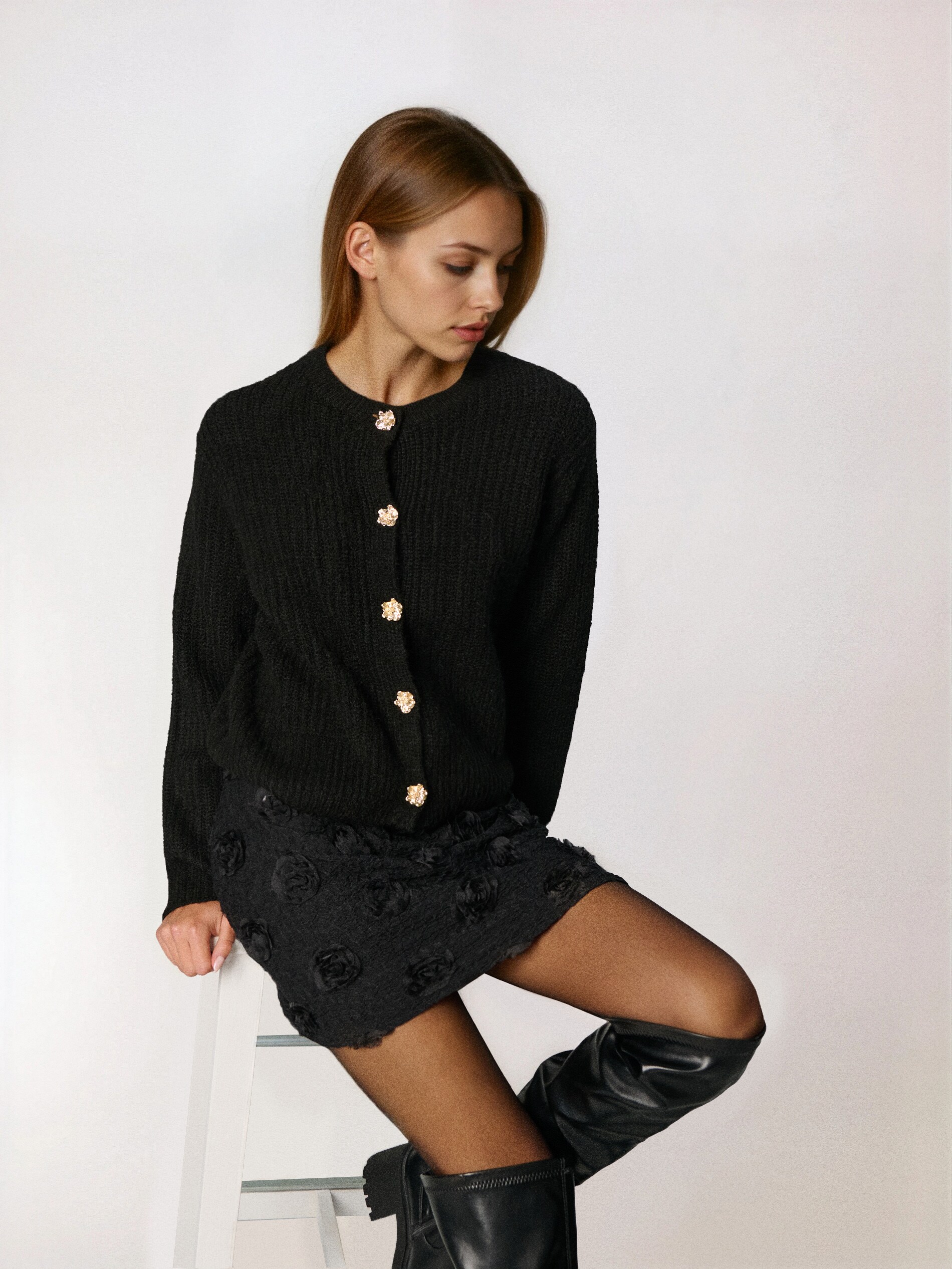 Sinsay - Mini φούστα - μαυρο φωτογραφία