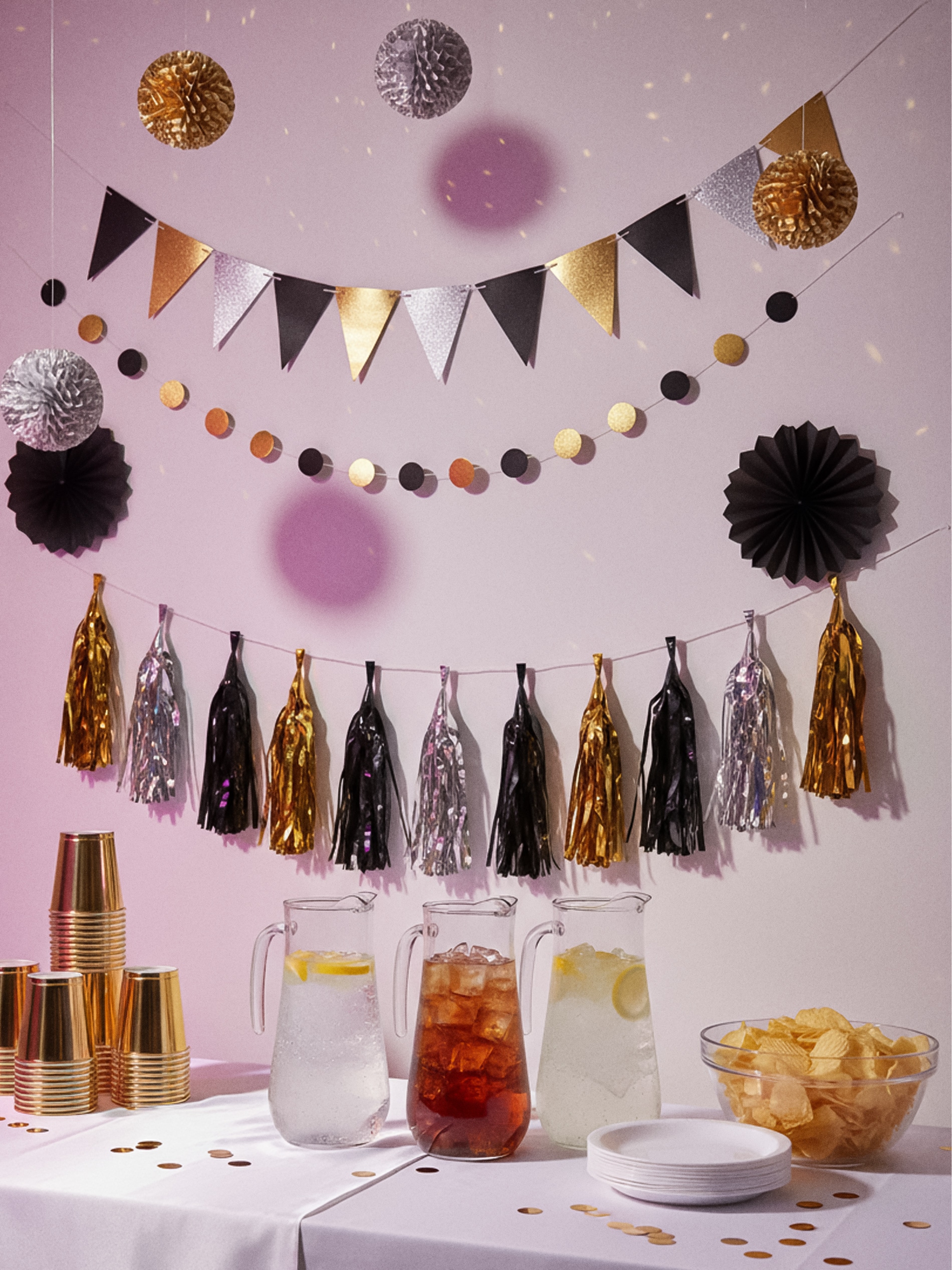 Sinsay - Σετ διακοσμήσεων πάρτι, 18 τεμαχίων - πολυχρωμο φωτογραφία