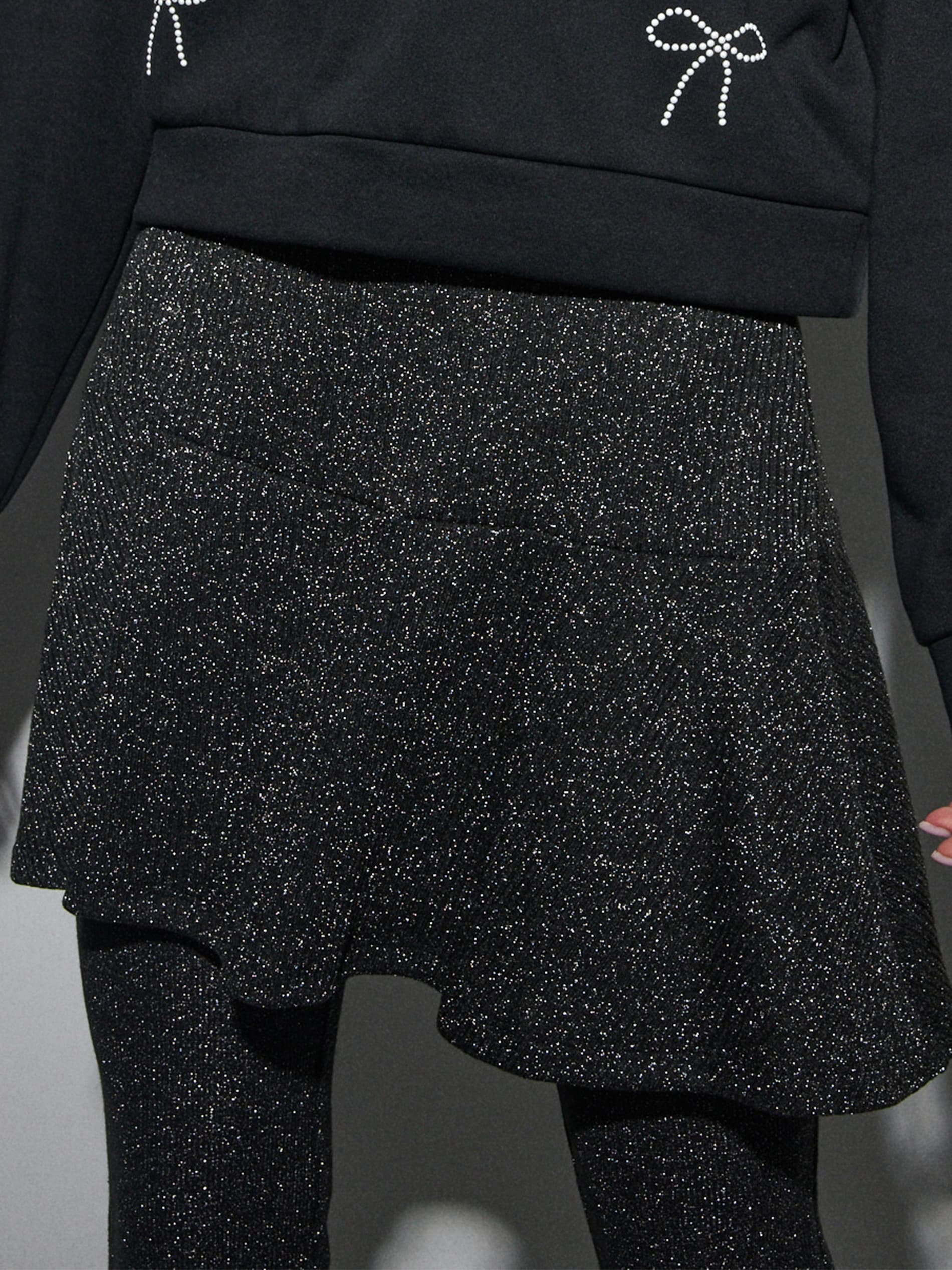 Sinsay - Prążkowana spódnica mini - czarny