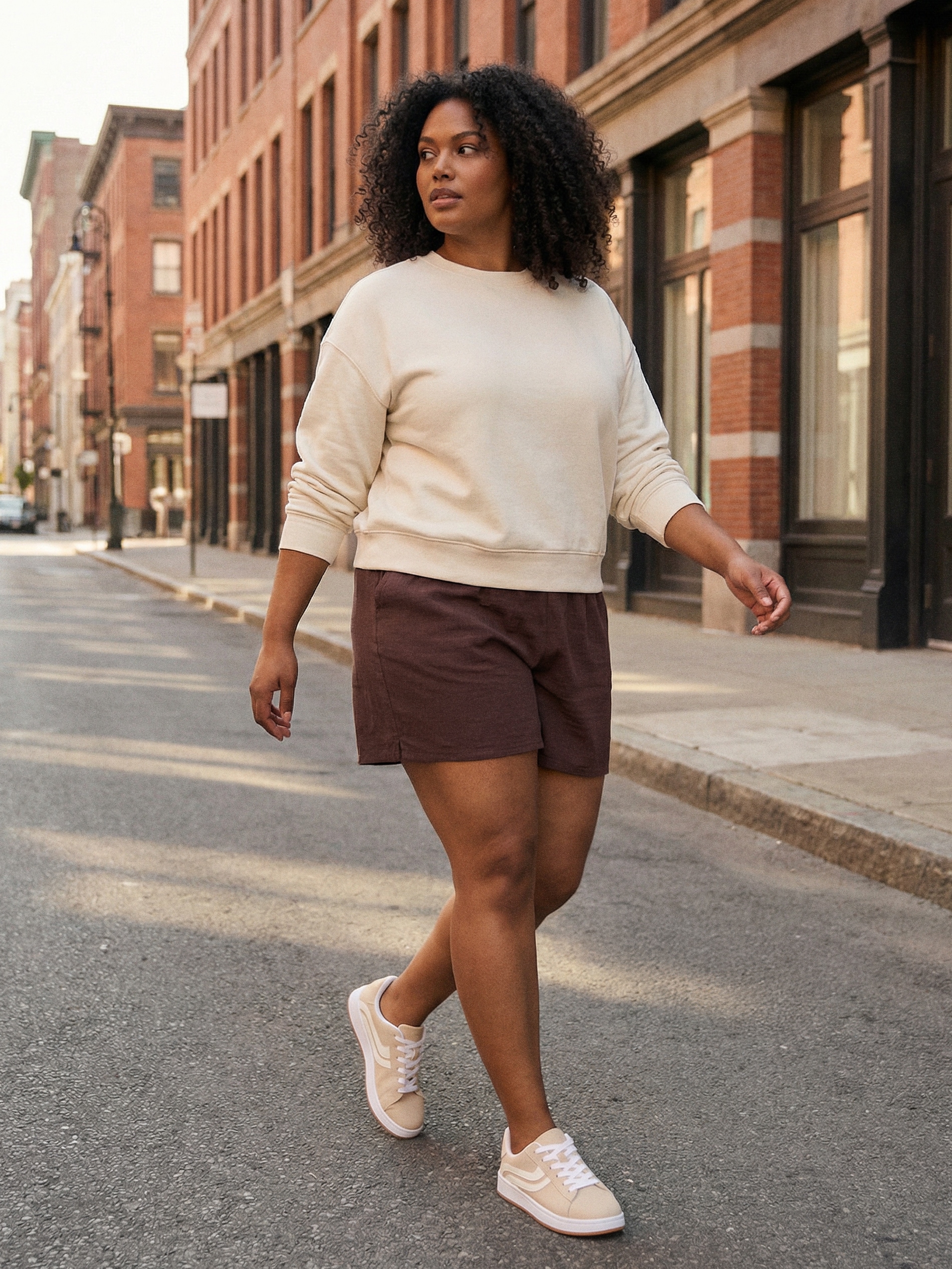 Sinsay - Wiskozowe szorty - brązowy