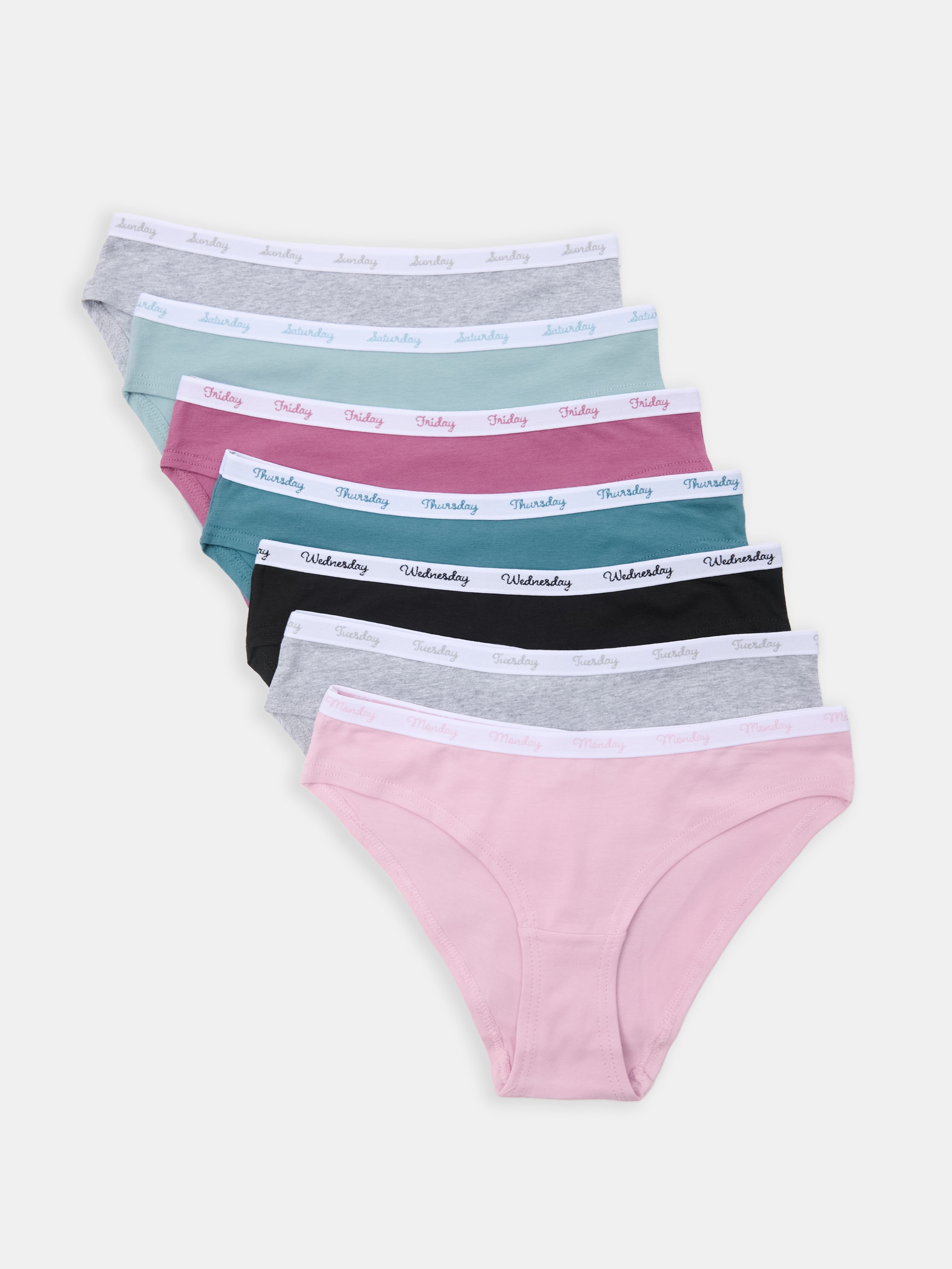 Sinsay - Bawełniane majtki typu figi 7 pack - wielobarwny