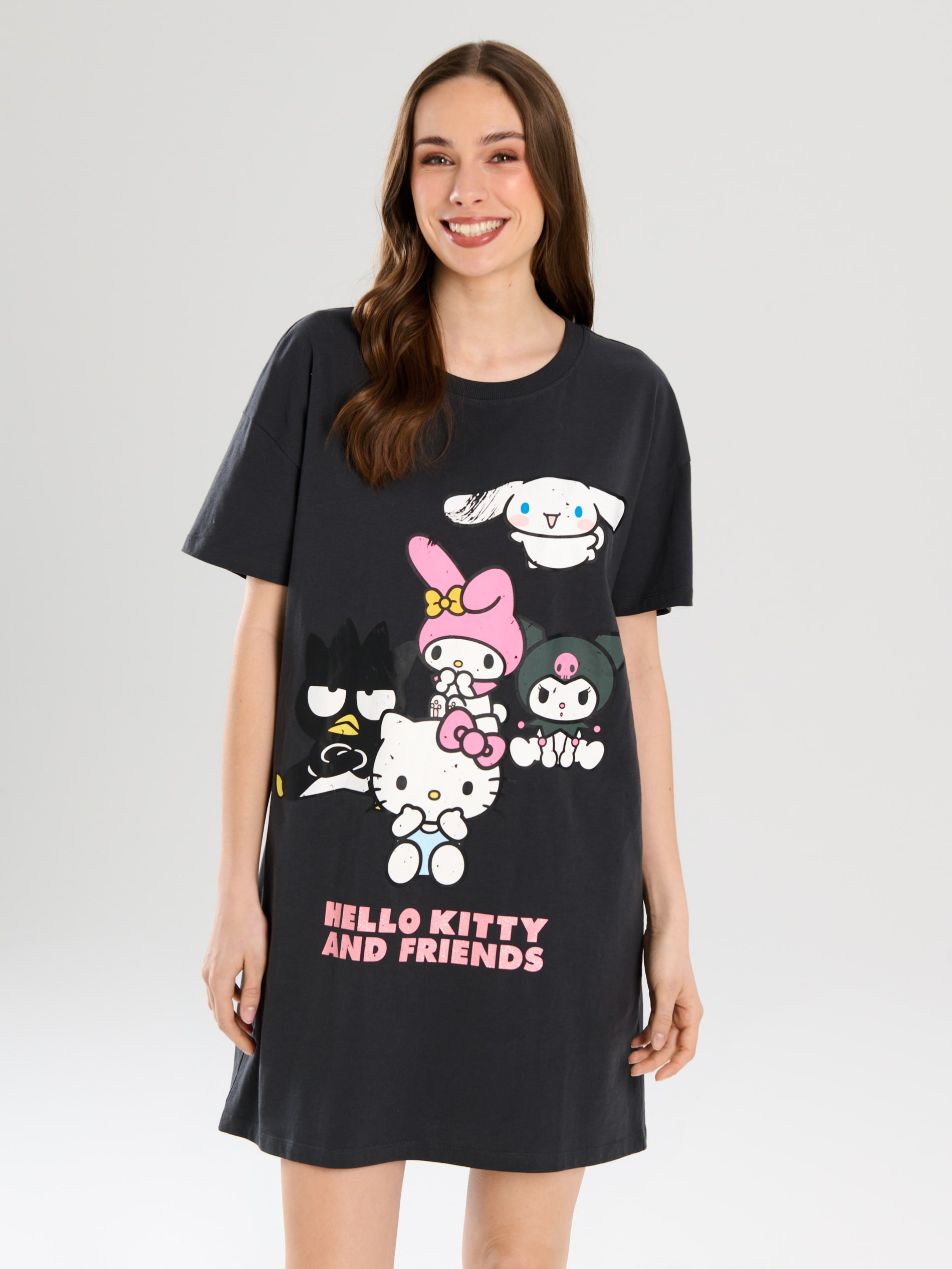 Sinsay - Koszula nocna Hello Kitty - szary