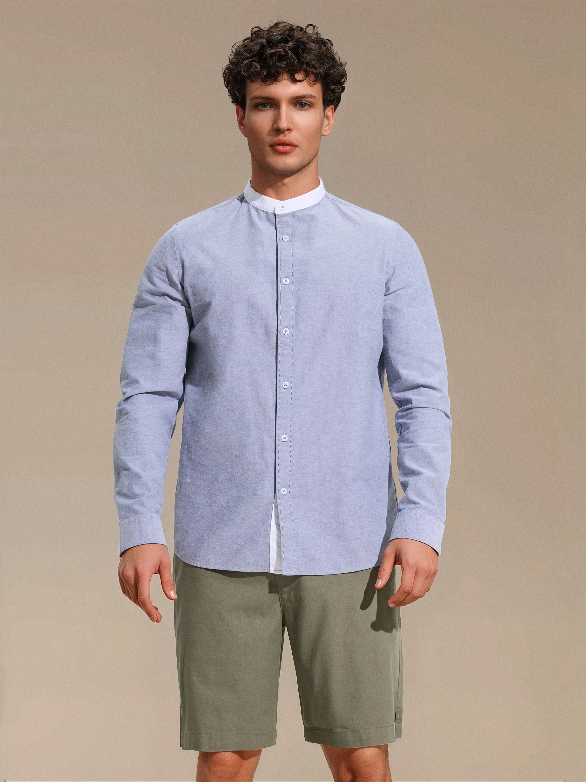 Sinsay - Bawełniana koszula slim fit - szary
