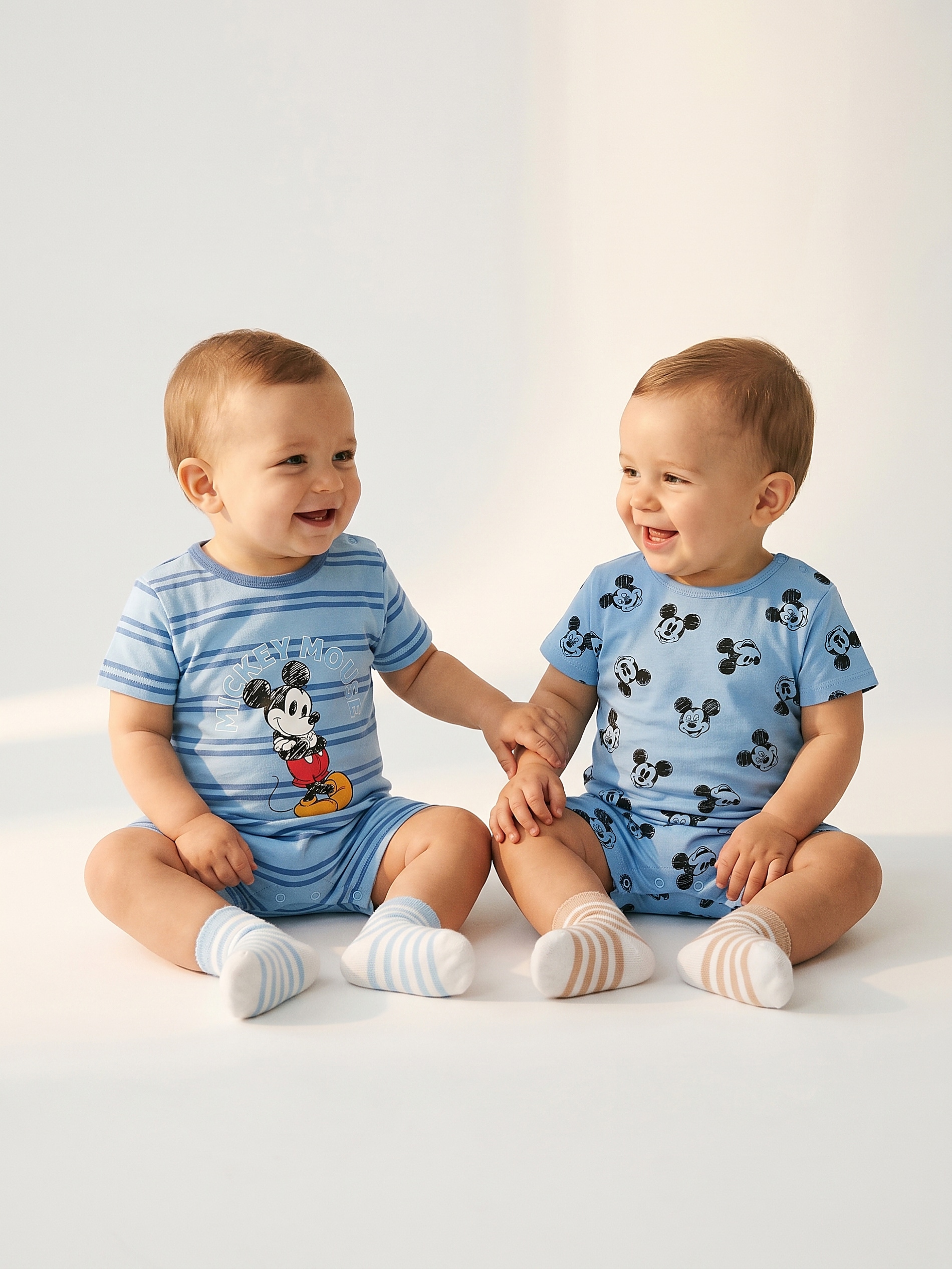 Bawełniany rampers z nadrukiem 2 pack Mickey Mouse