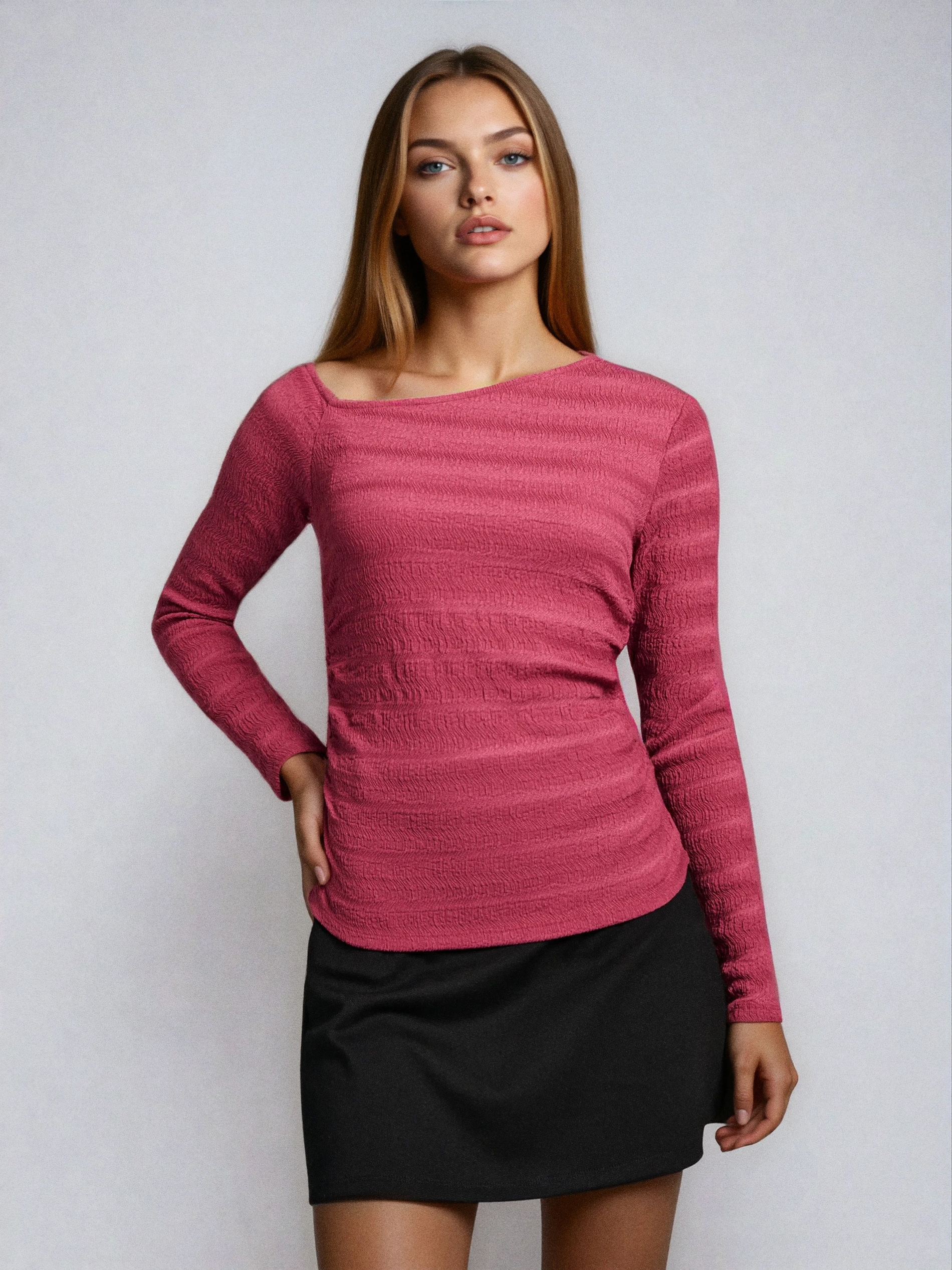 Sinsay - Bluzka z asymetrycznym dekoltem - Inny